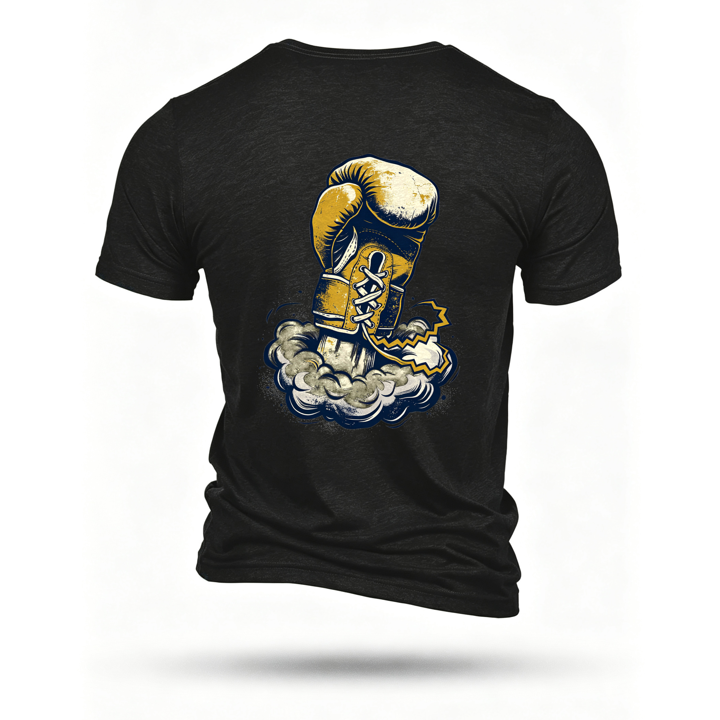 Black T-shirt, back print