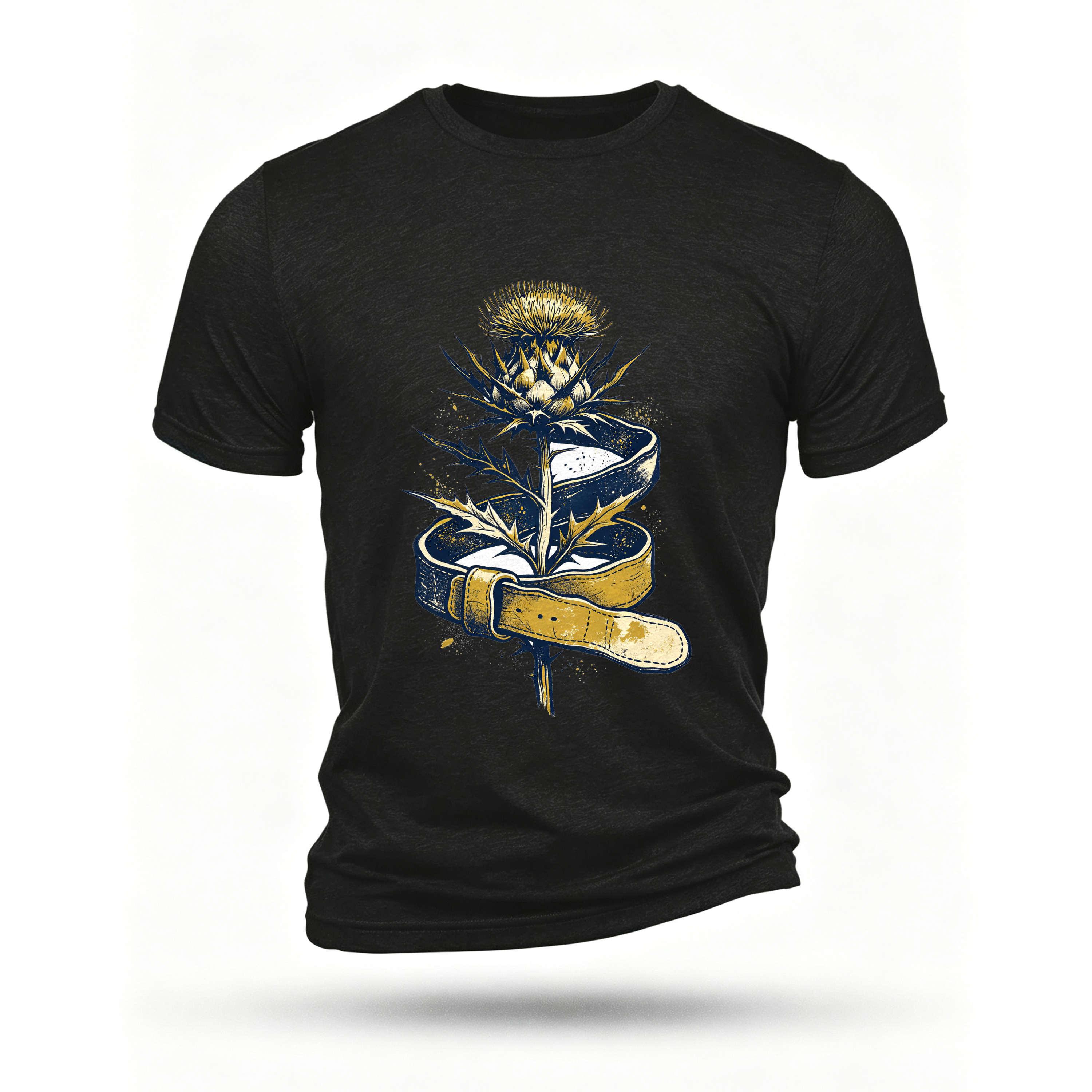 Black T-shirt, front print