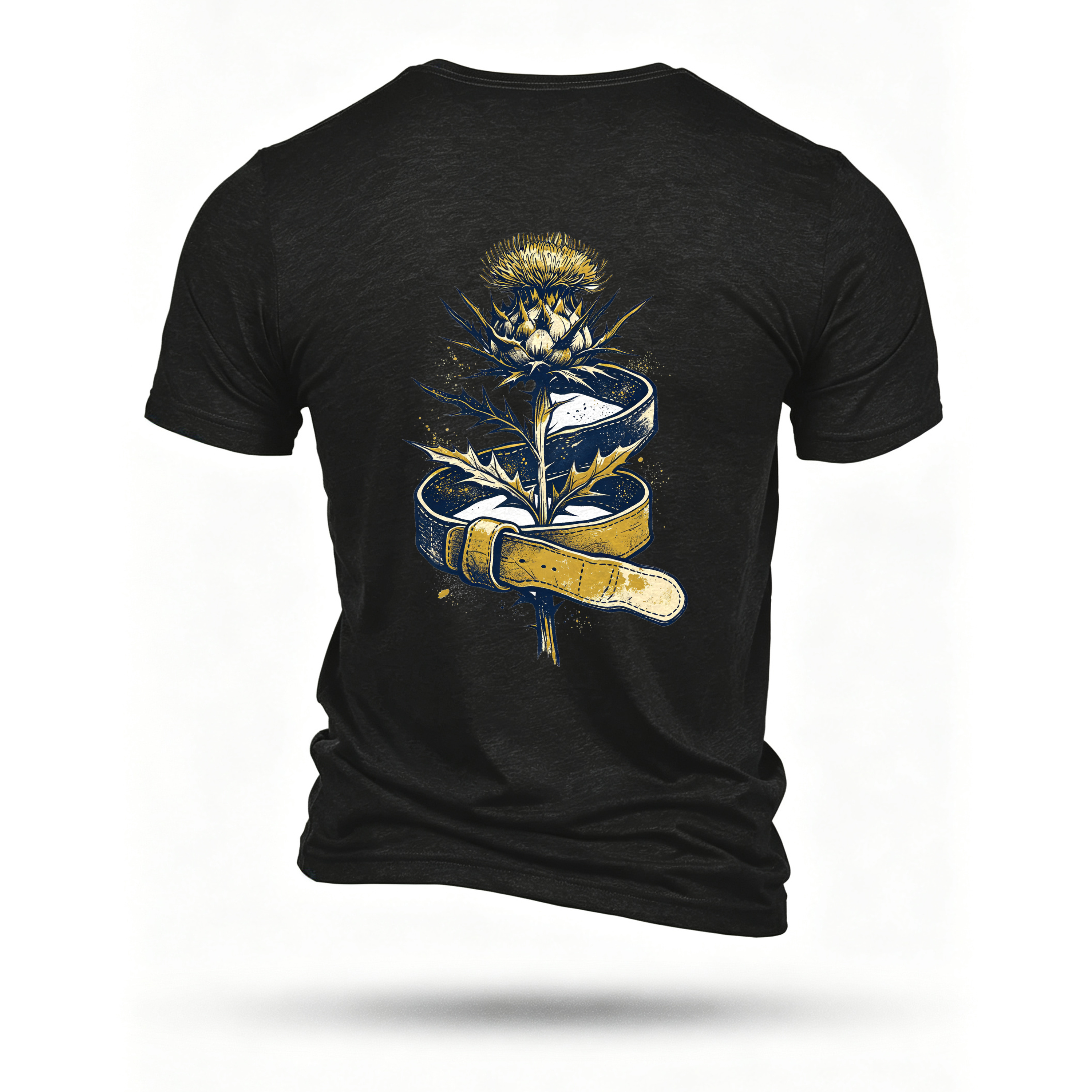 Black T-shirt, back print