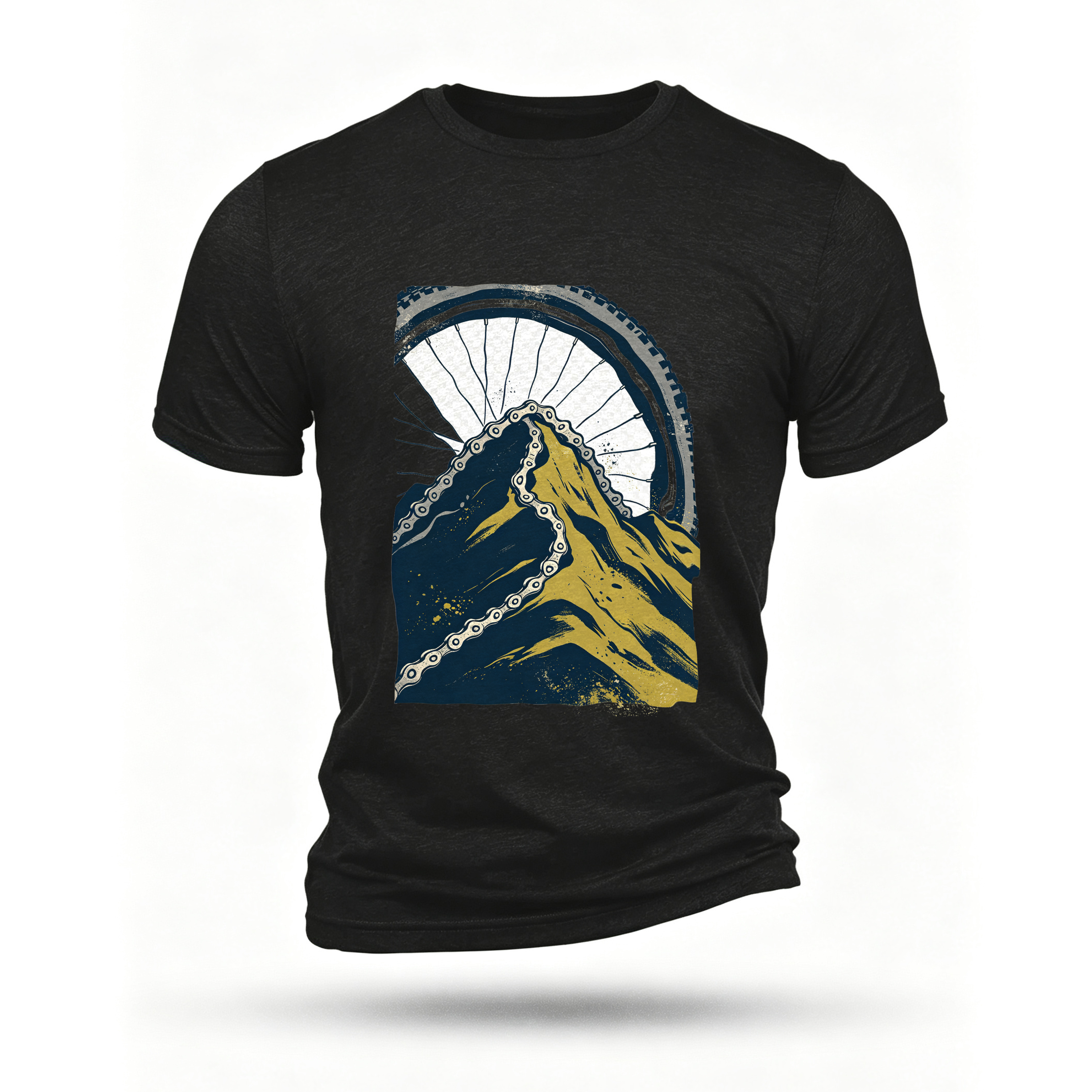 Black T-shirt, front print