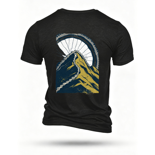 Black T-shirt, back print