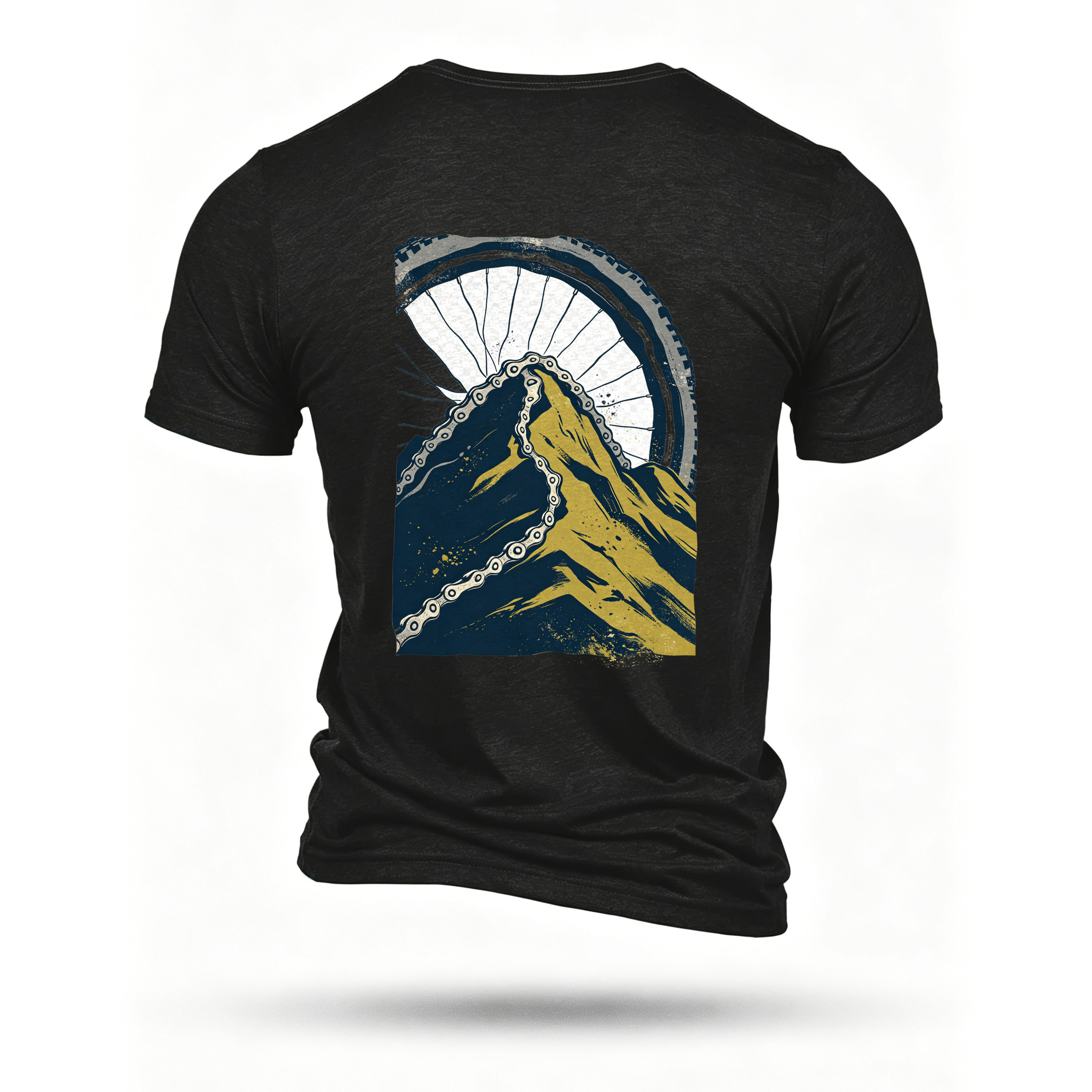 Black T-shirt, back print