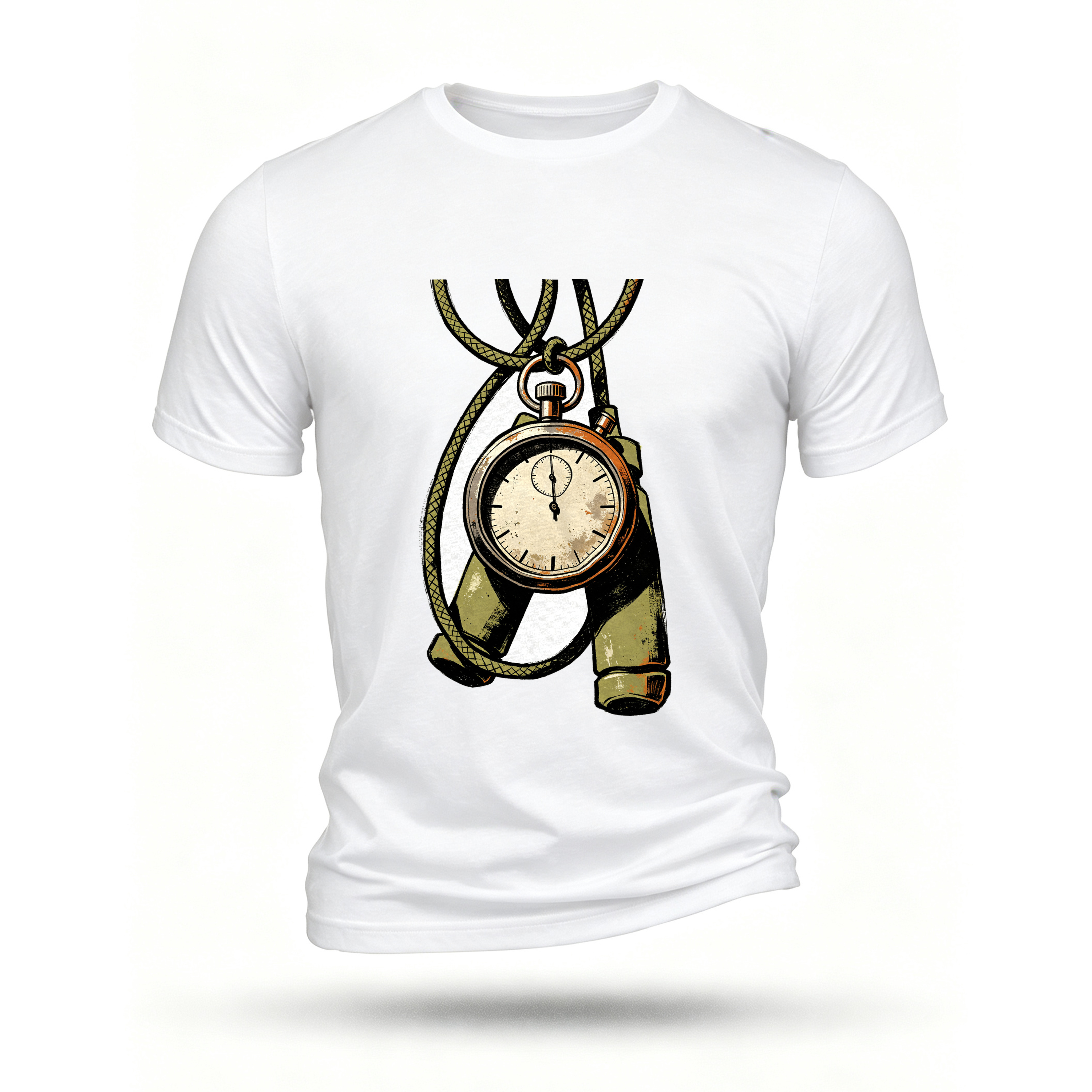 White T-shirt, front print