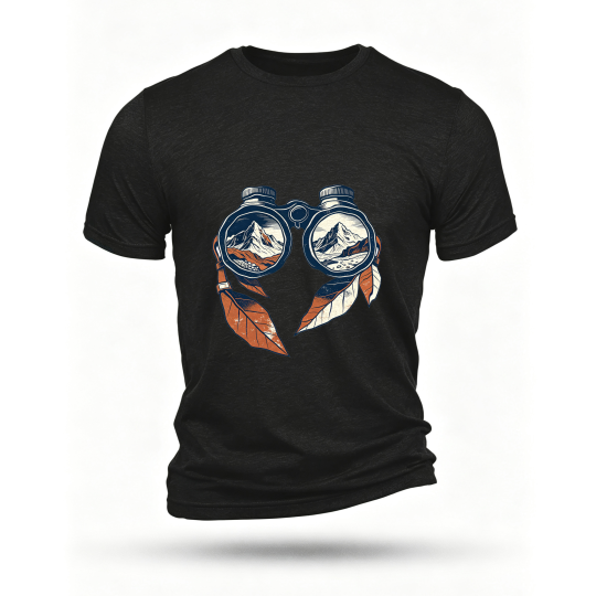 Black T-shirt, front print