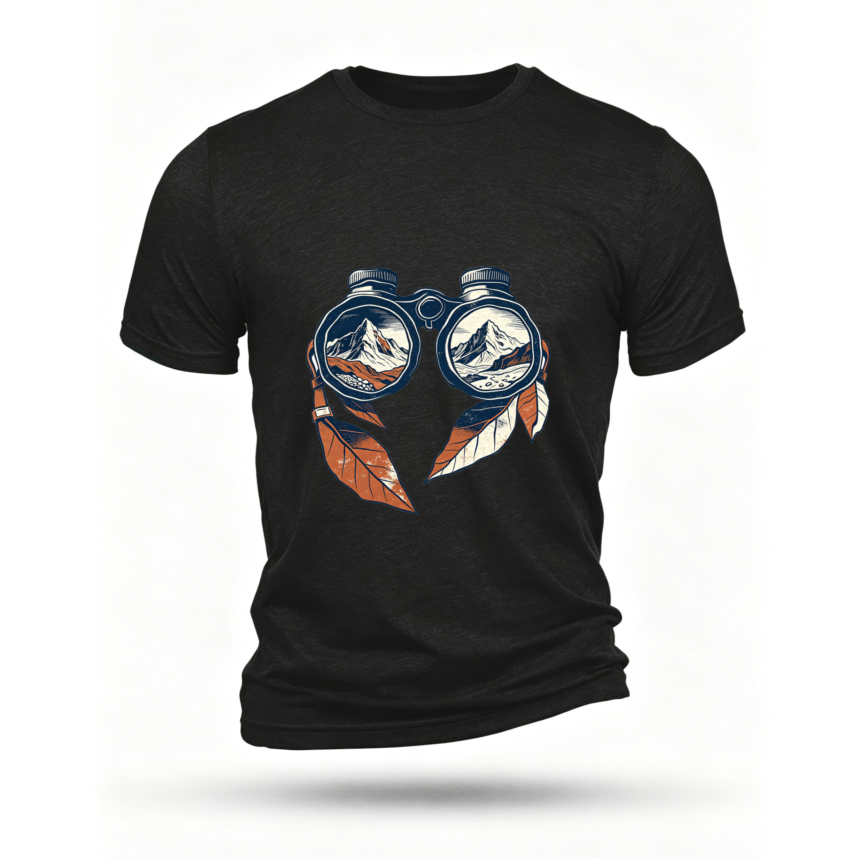 Black T-shirt, front print