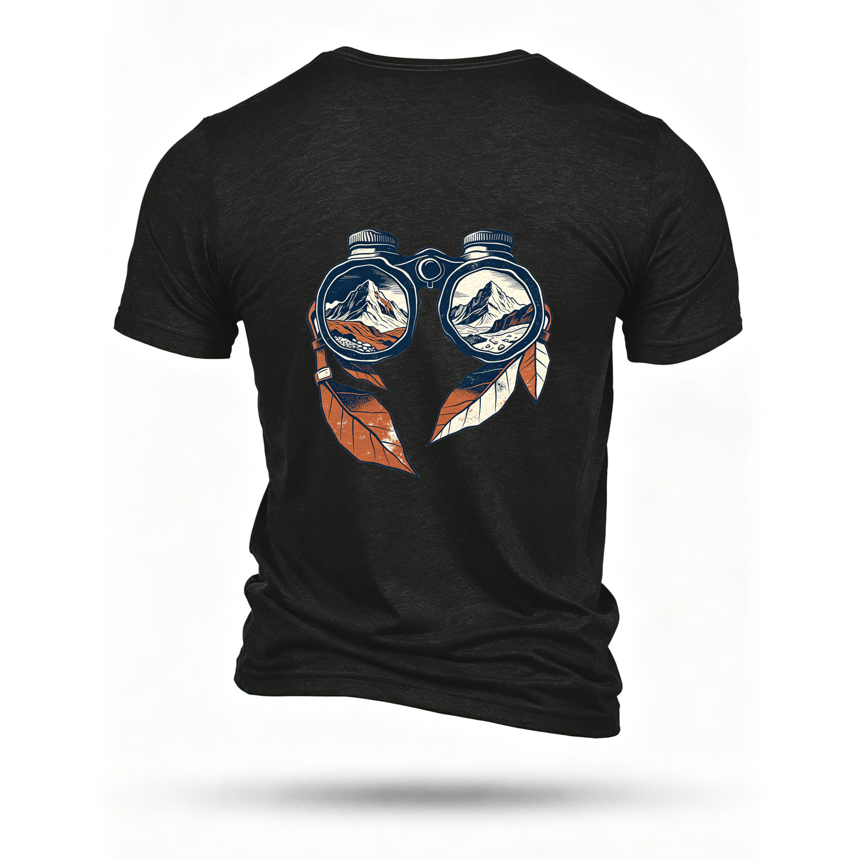 Black T-shirt, back print