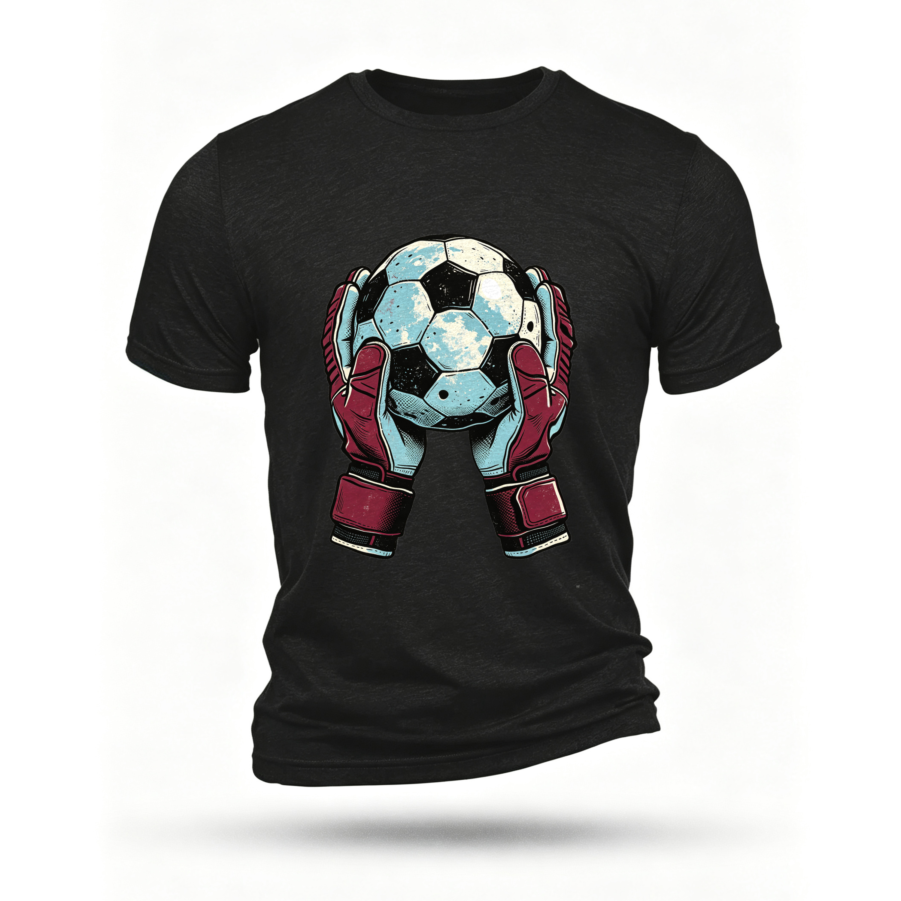Black T-shirt, front print