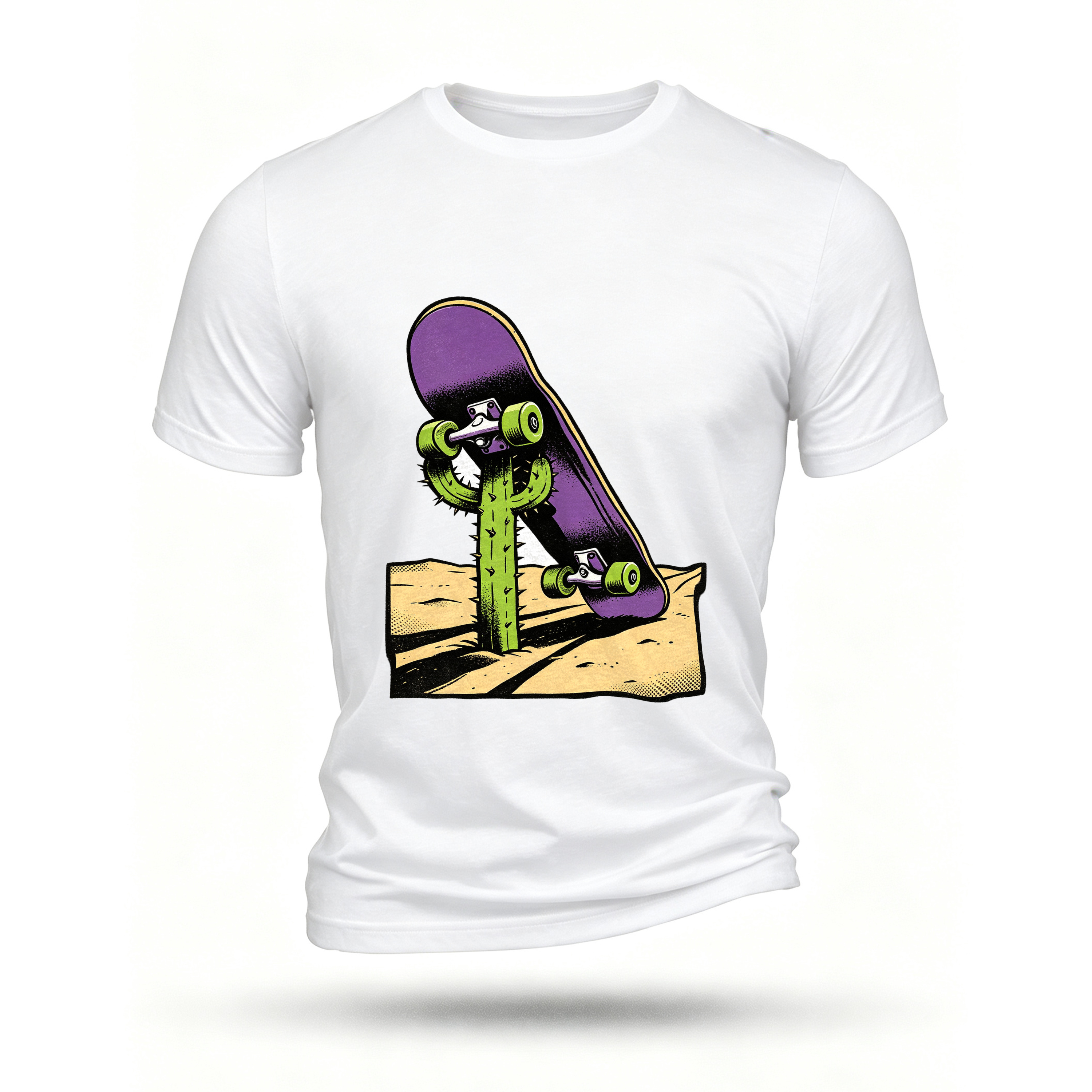 White T-shirt, front print