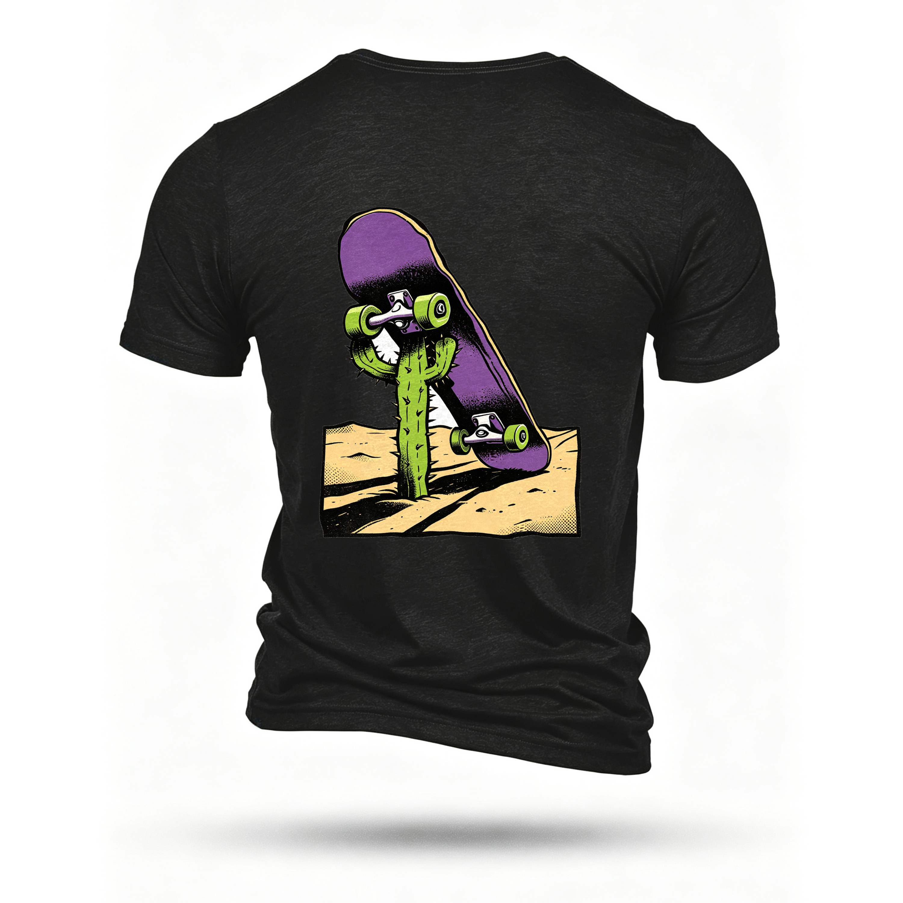 Black T-shirt, back print
