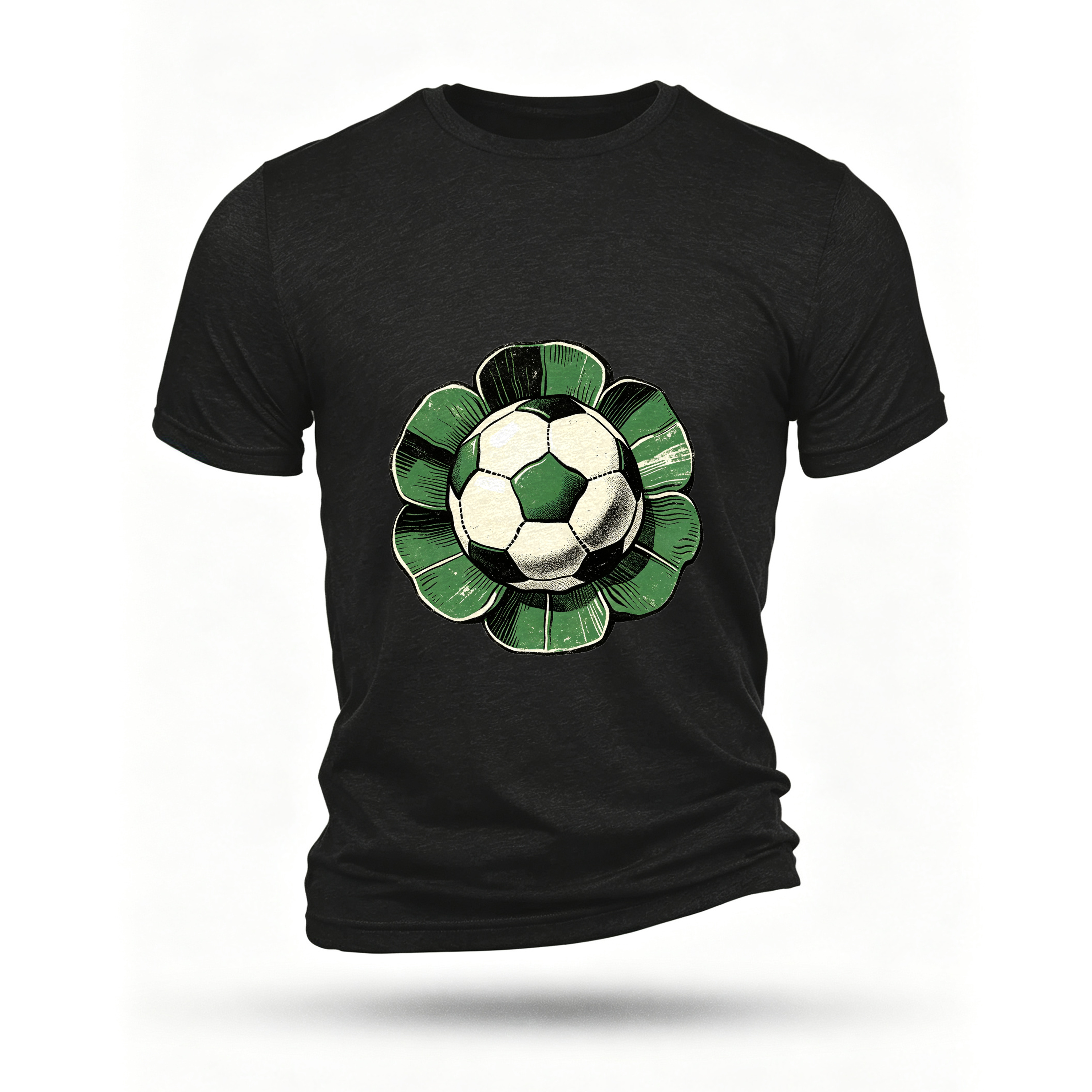 Black T-shirt, front print