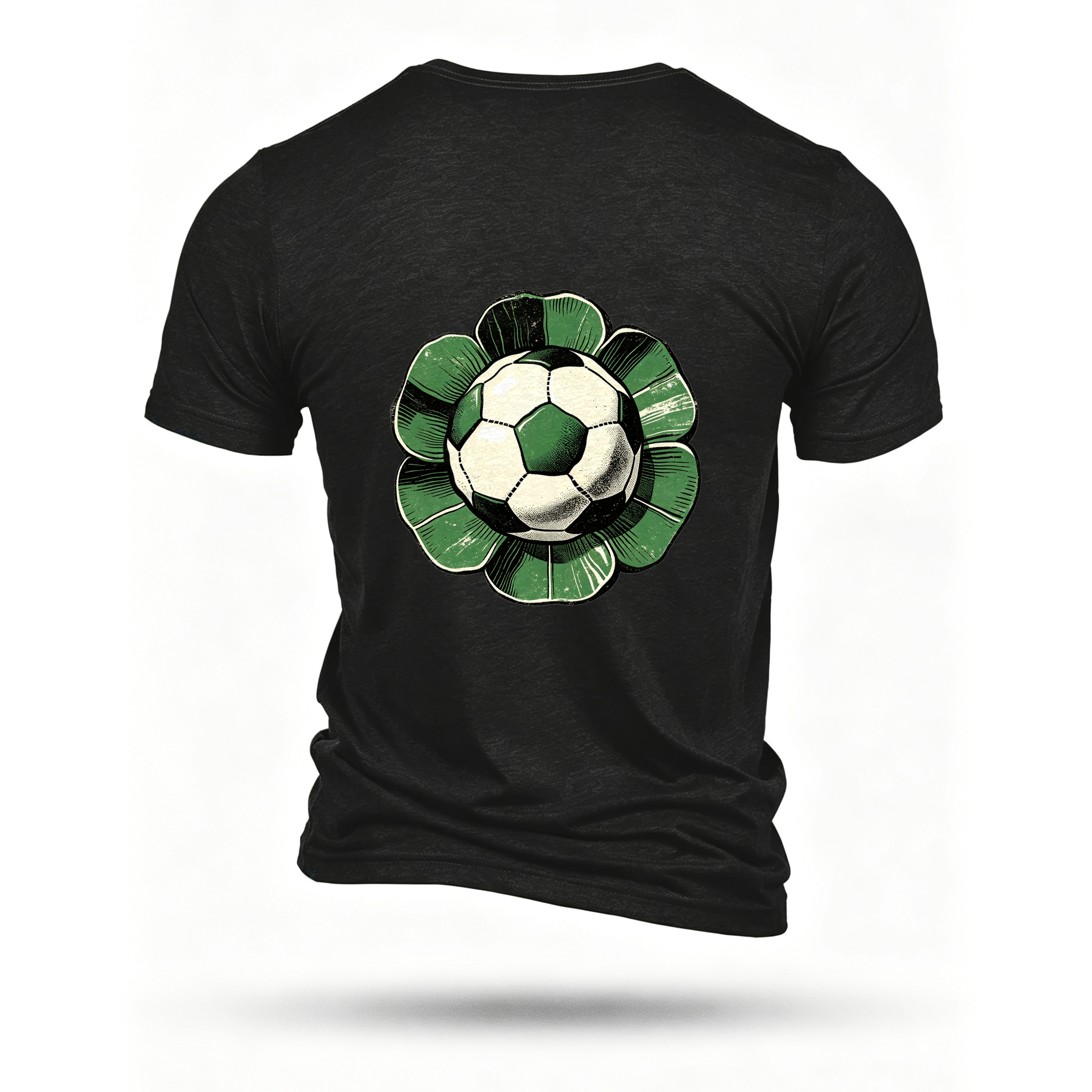 Black T-shirt, back print