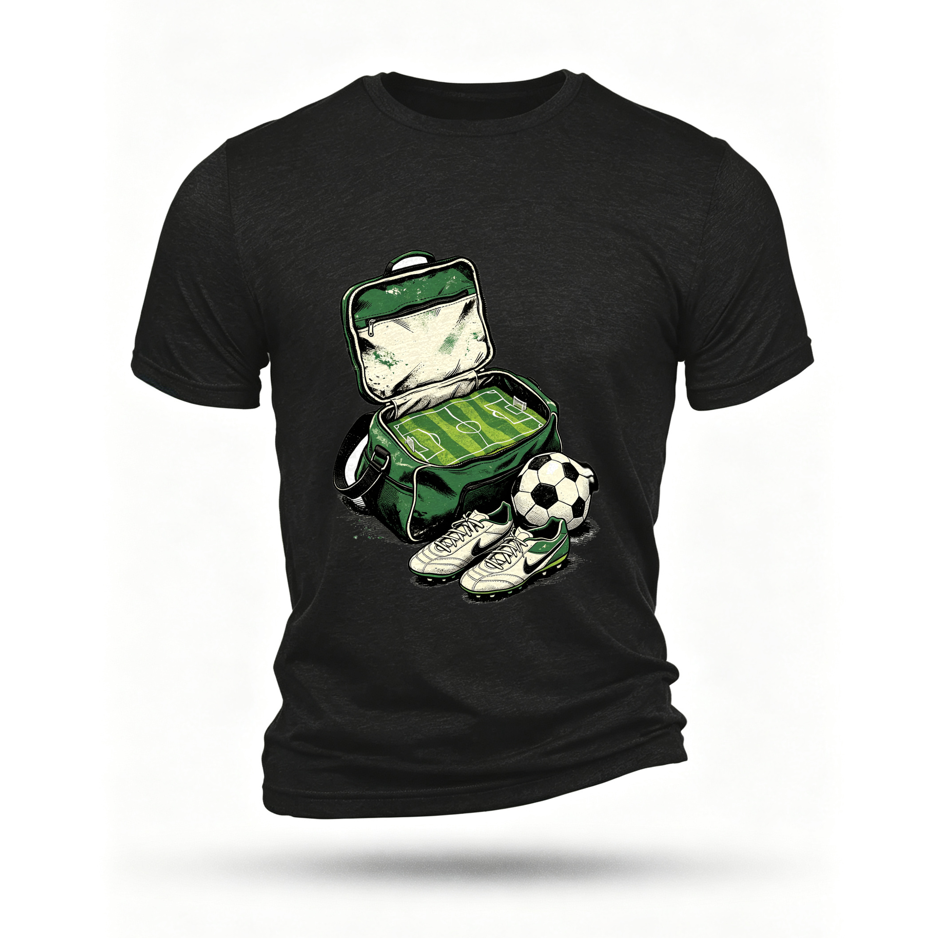 Black T-shirt, front print