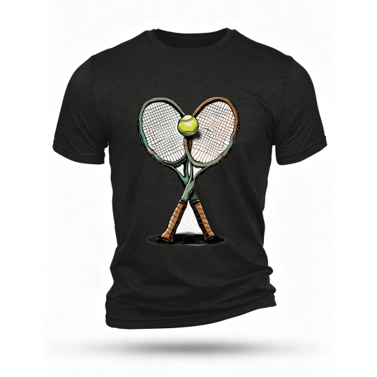 Black T-shirt, front print