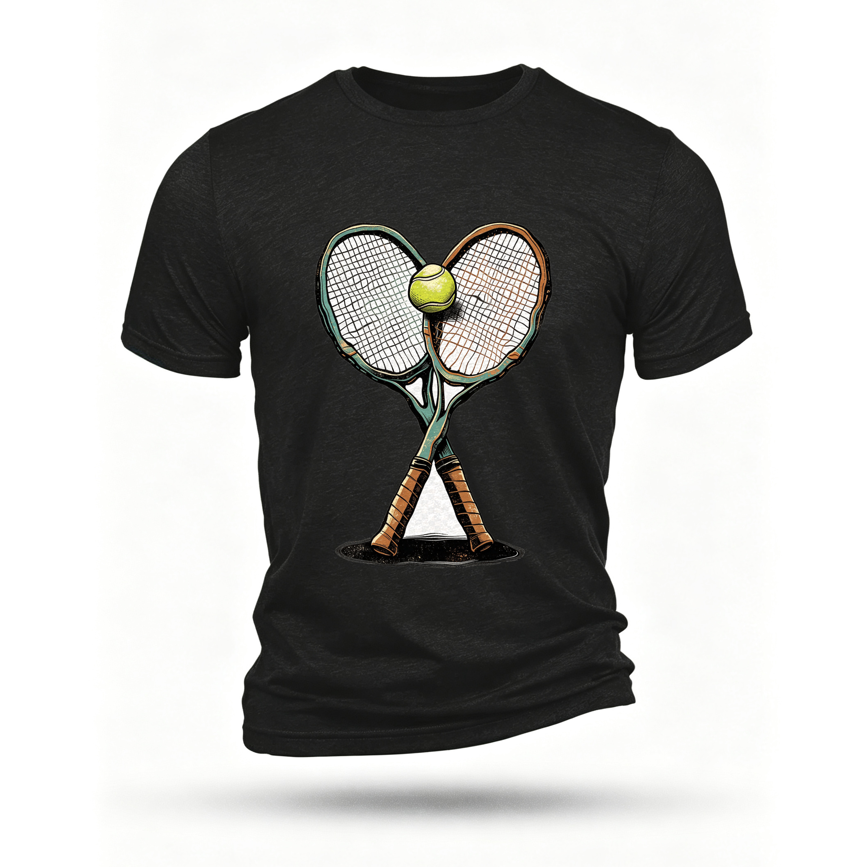 Black T-shirt, front print