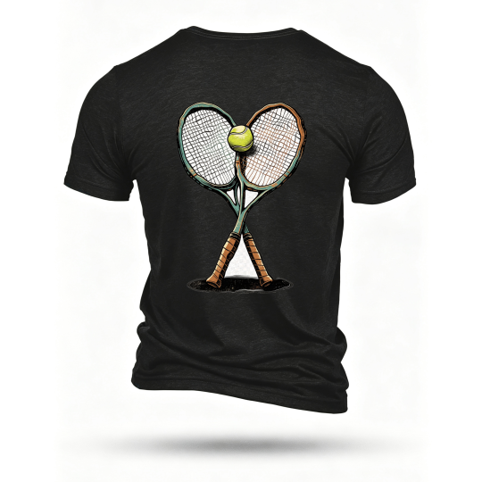 Black T-shirt, back print