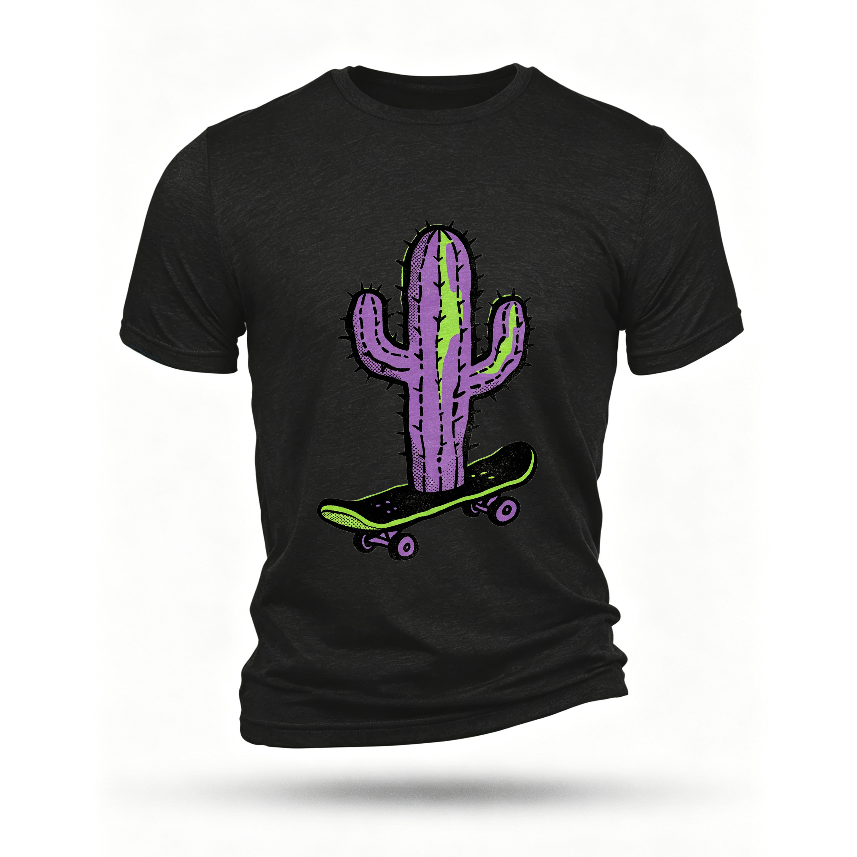 Black T-shirt, front print