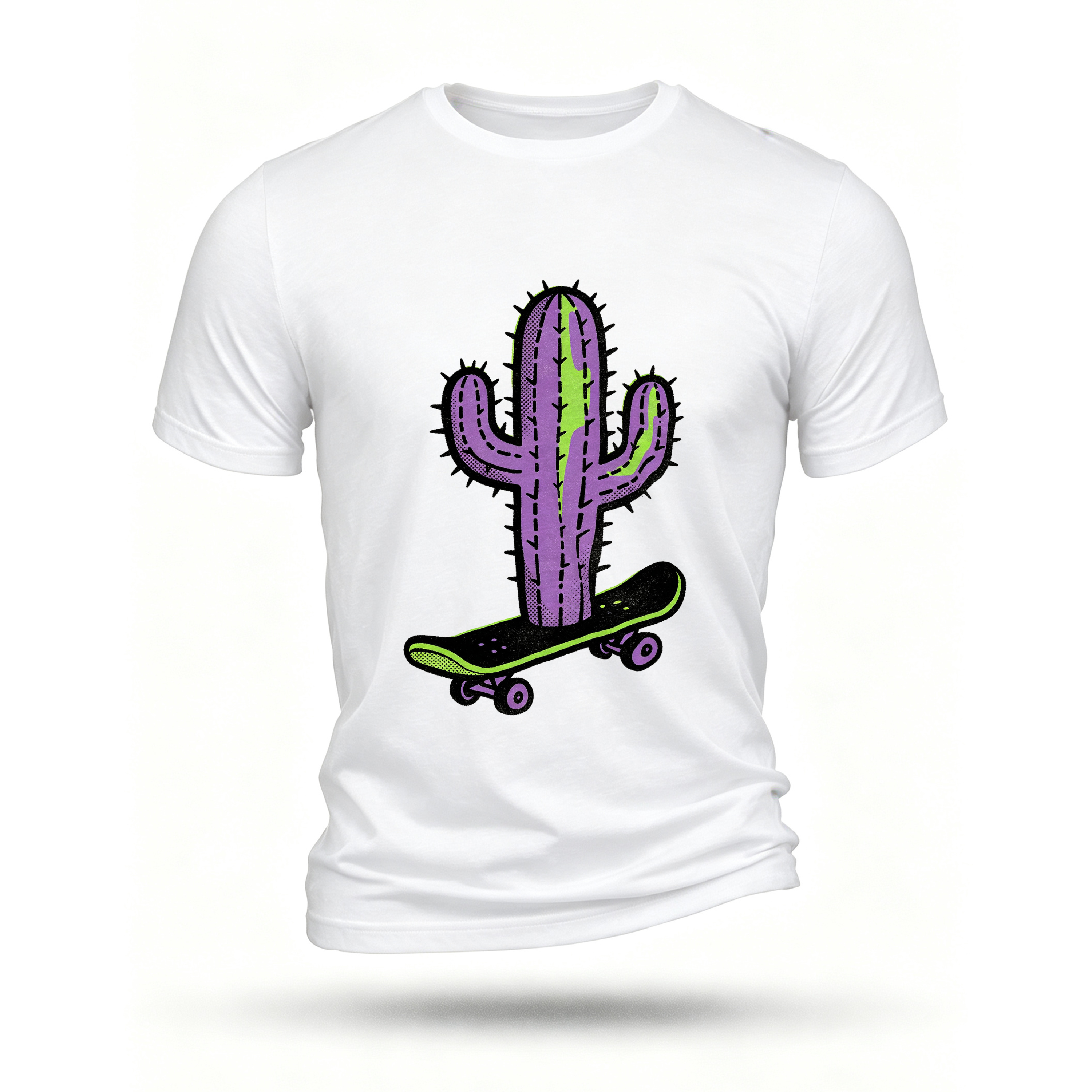 White T-shirt, front print