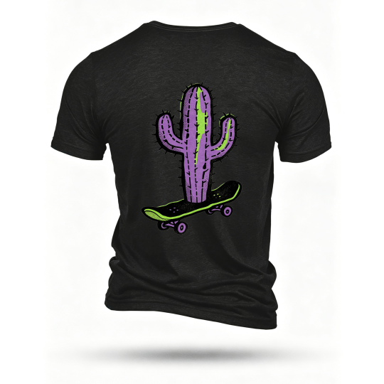 Black T-shirt, back print