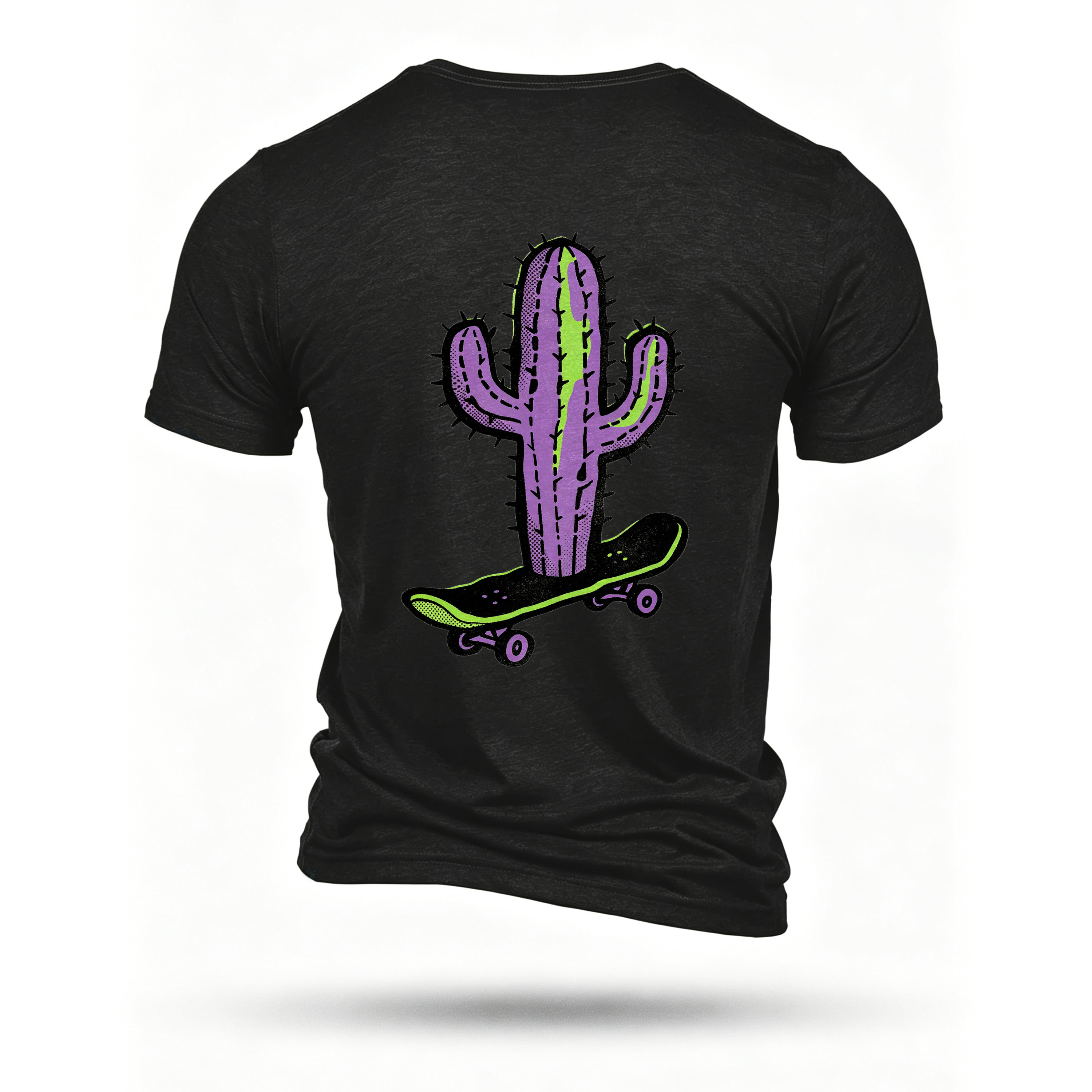 Black T-shirt, back print