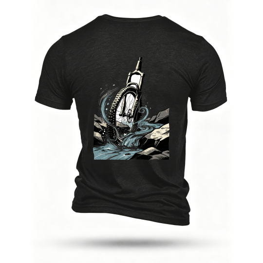 Black T-shirt, back print