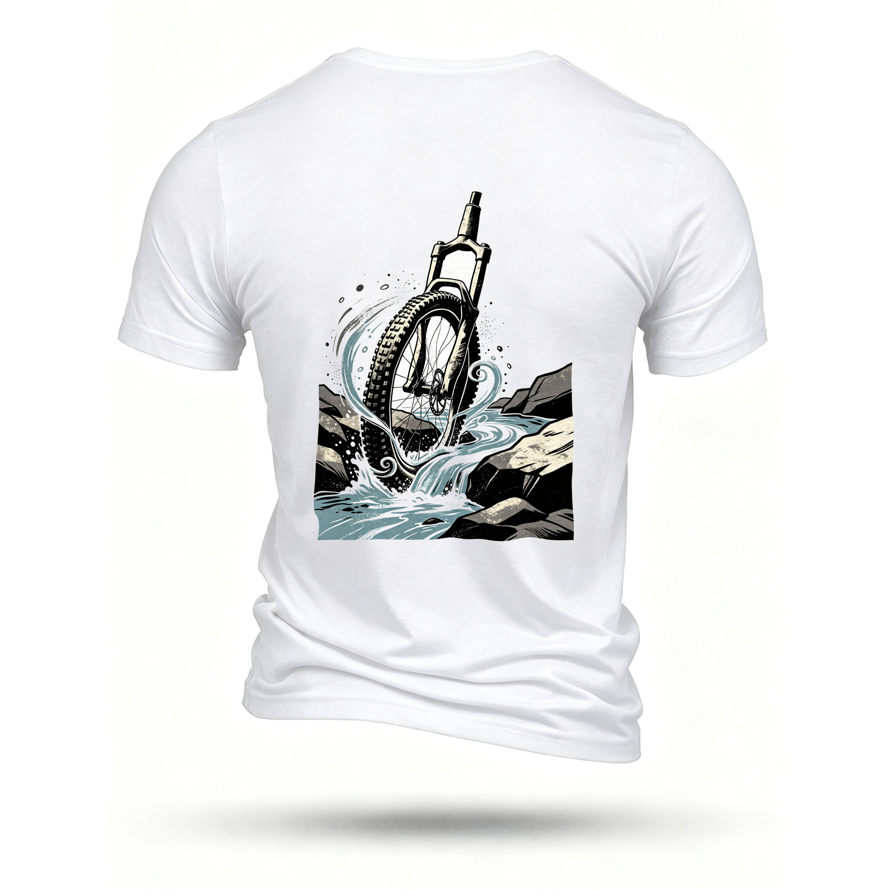 White T-shirt, back print