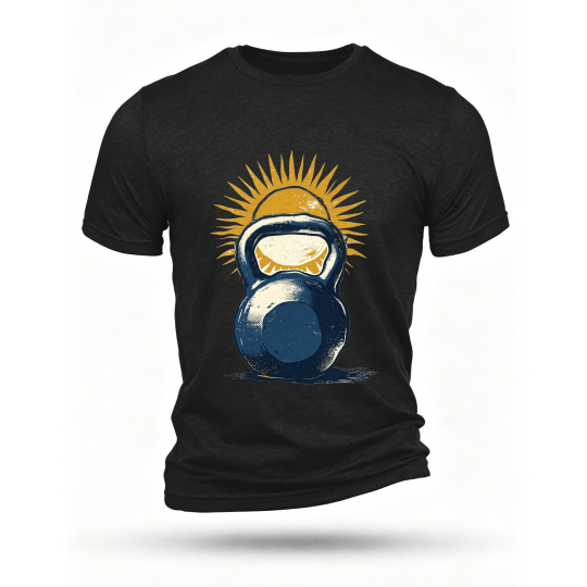 Black T-shirt, front print