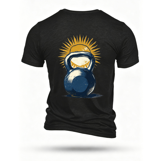 Black T-shirt, back print