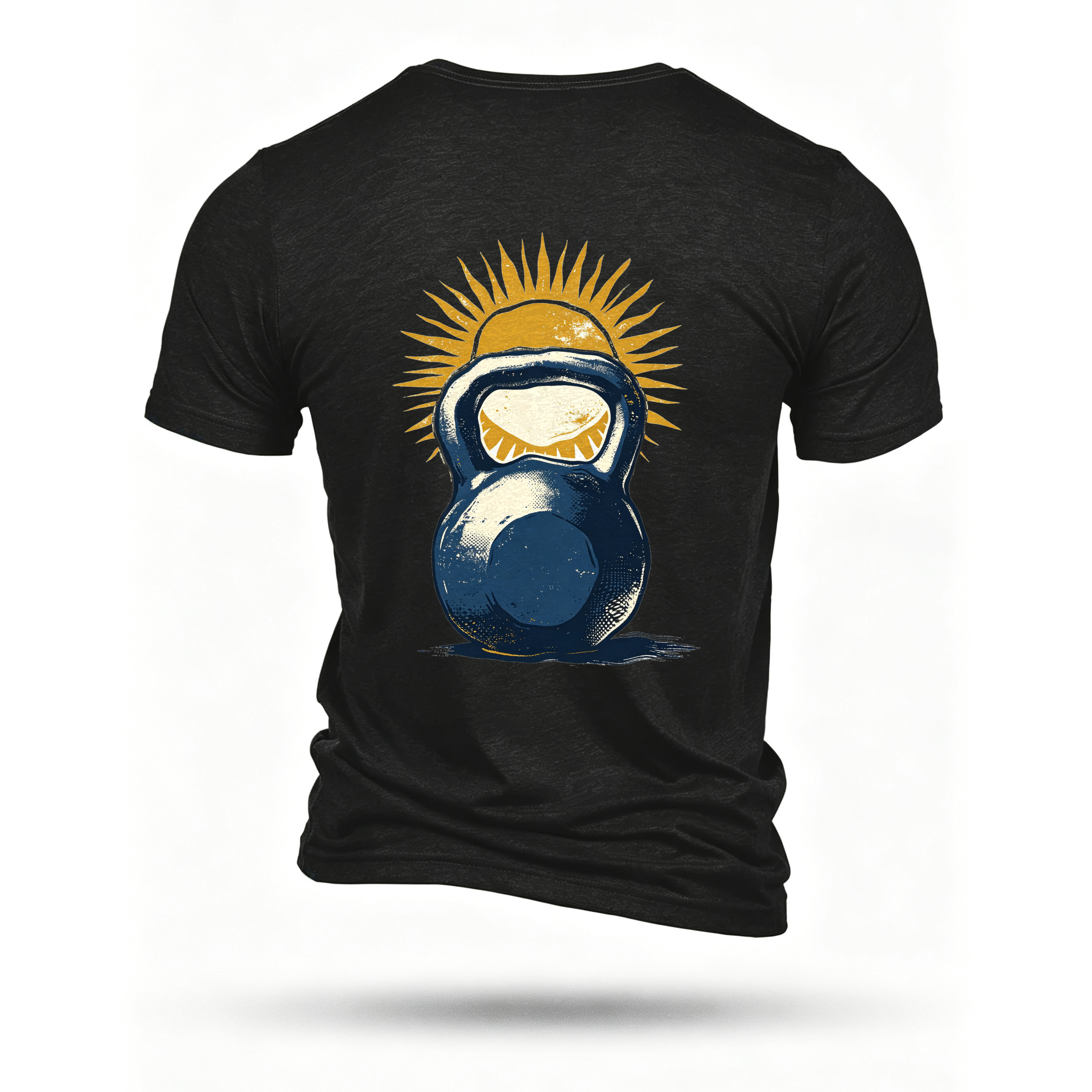Black T-shirt, back print