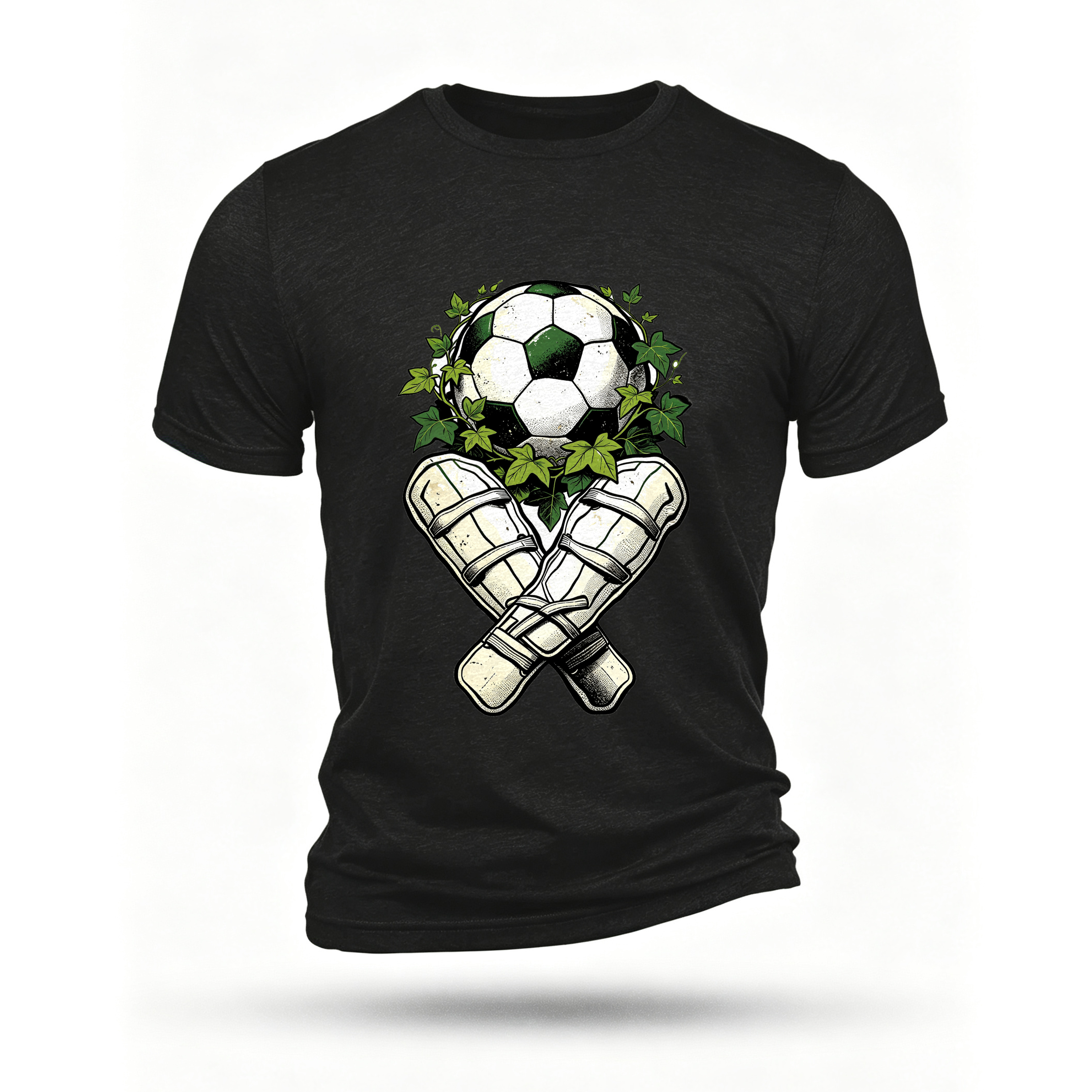 Black T-shirt, front print