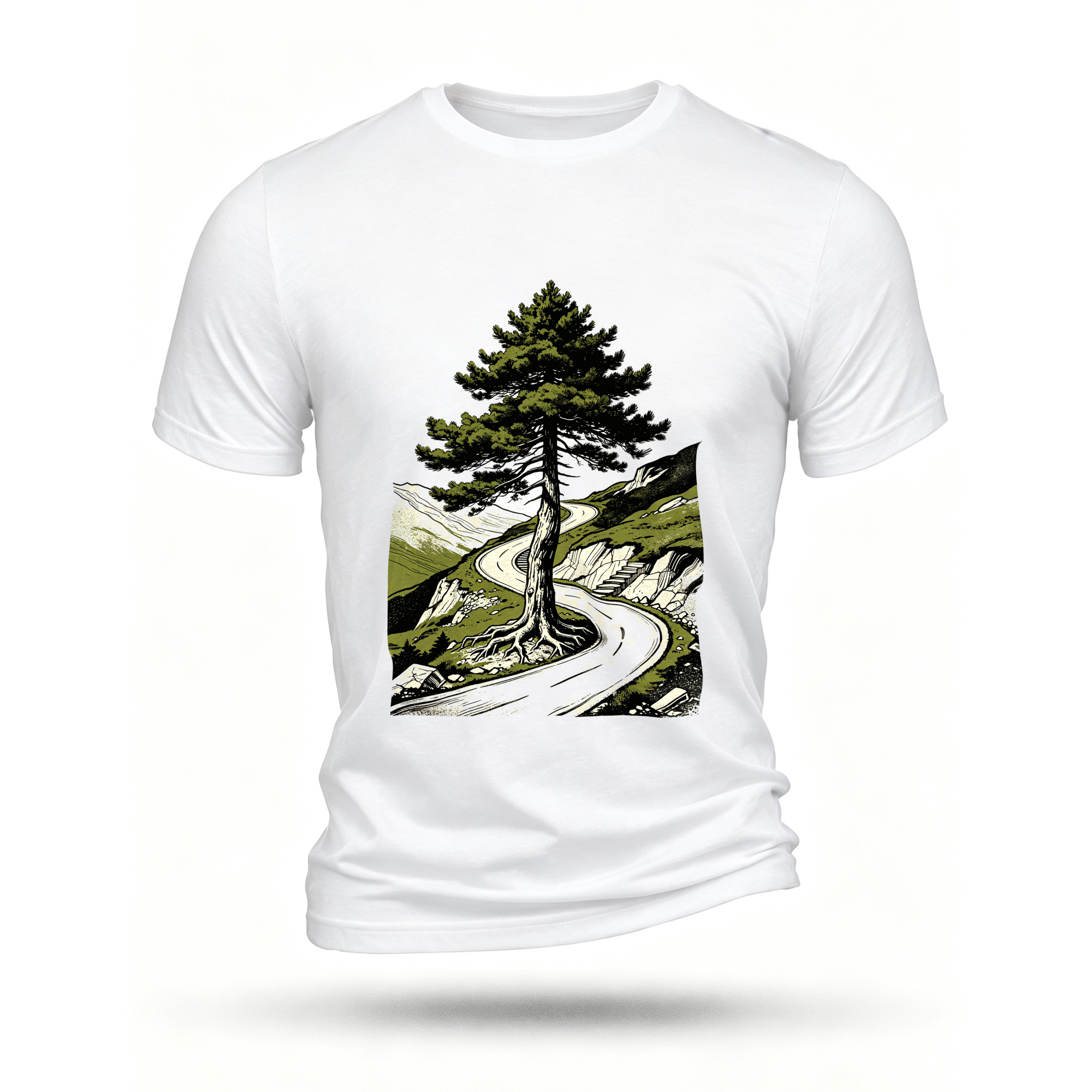White T-shirt, front print