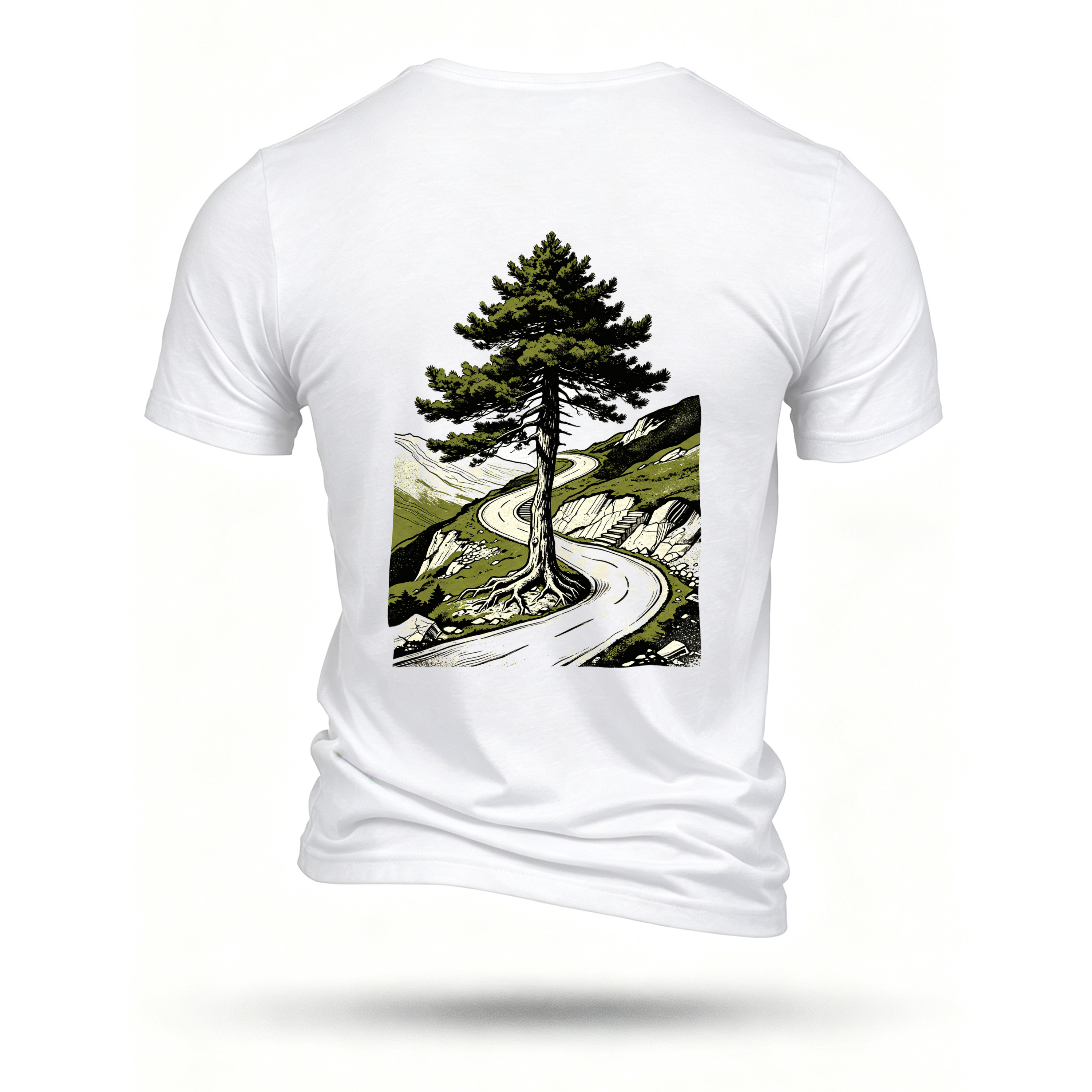 White T-shirt, back print