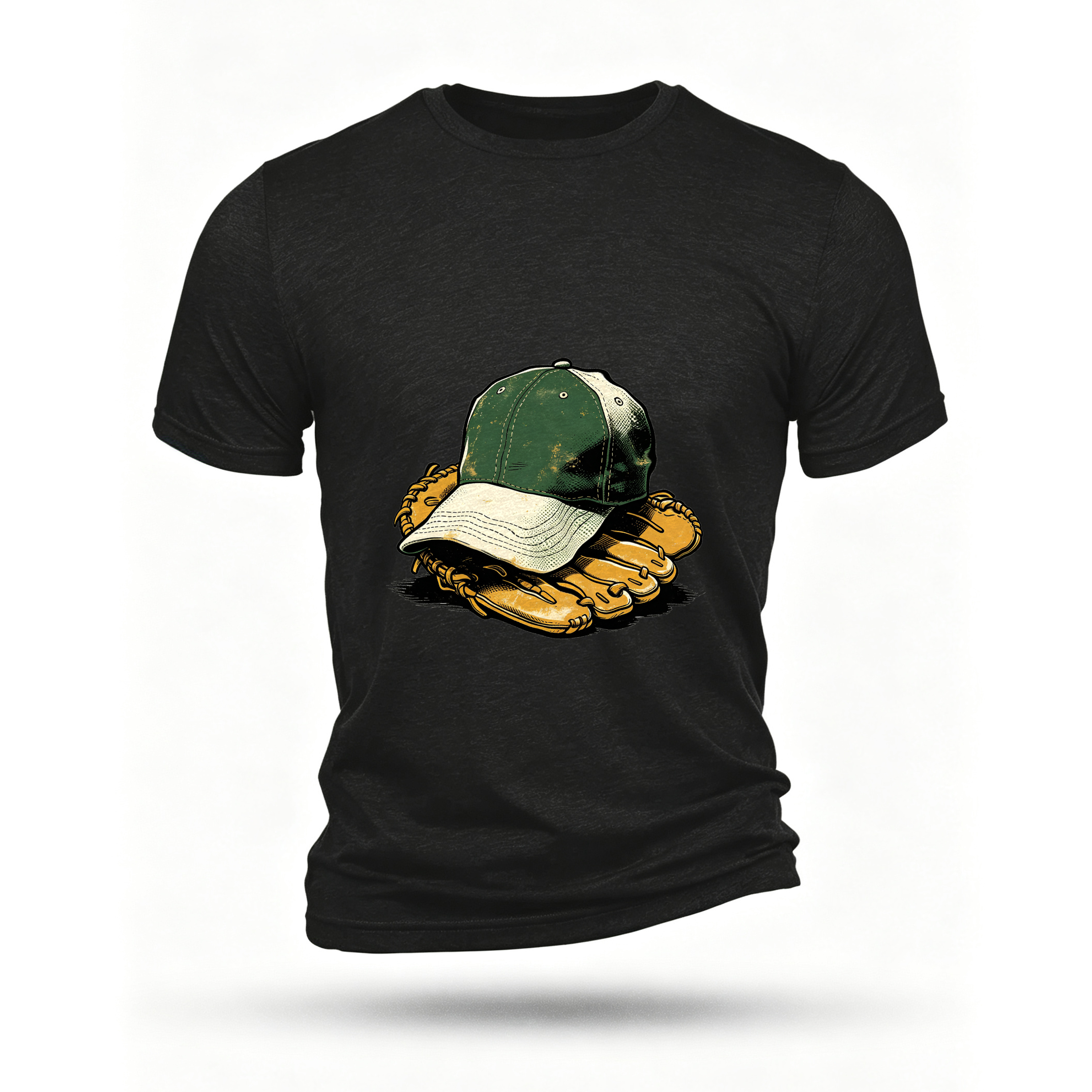 Black T-shirt, front print
