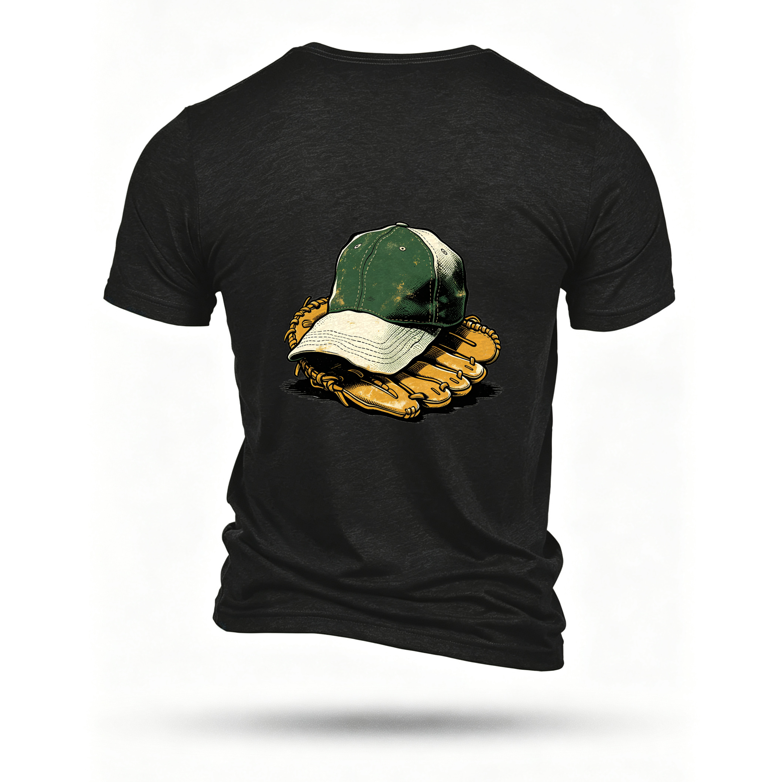 Black T-shirt, back print