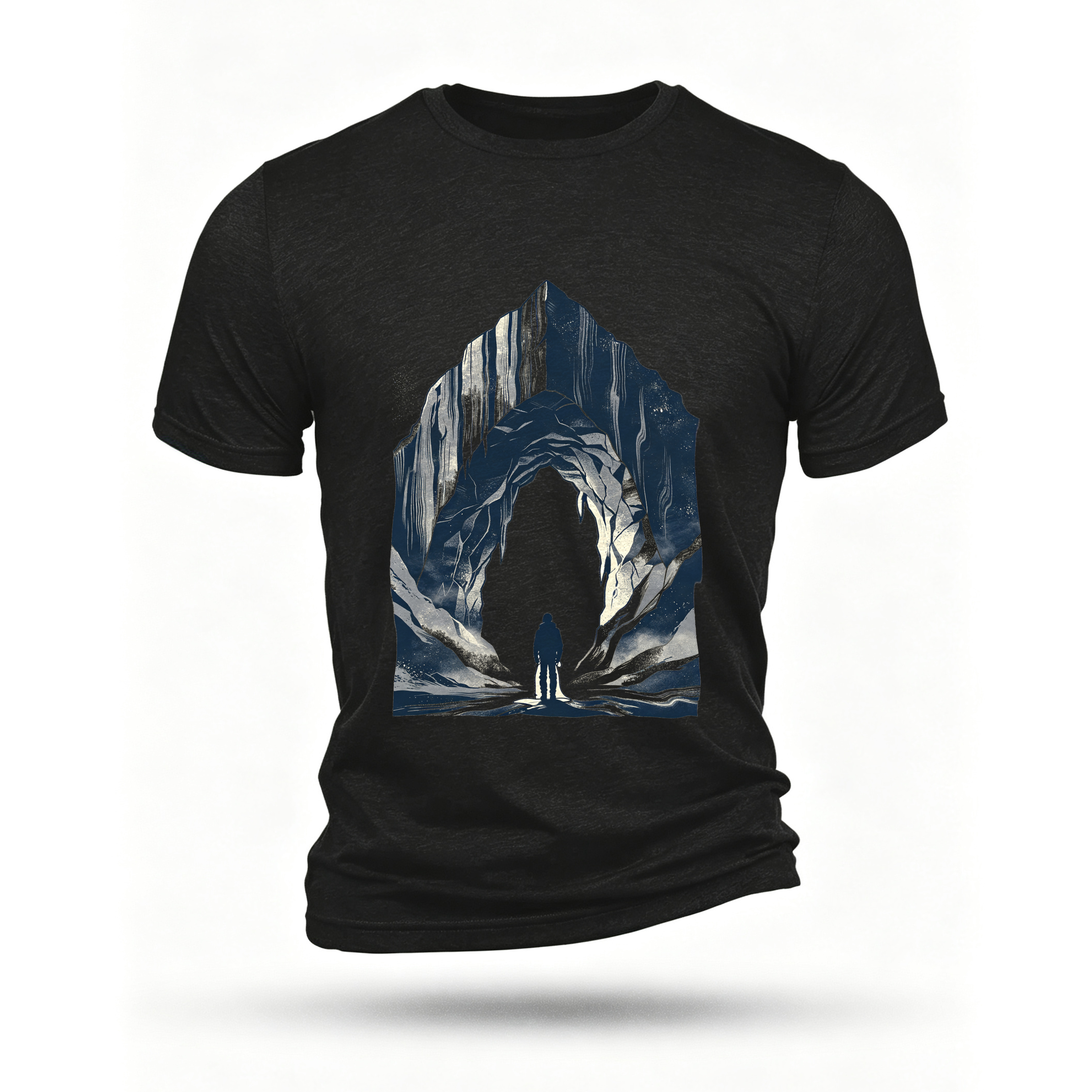 Black T-shirt, front print