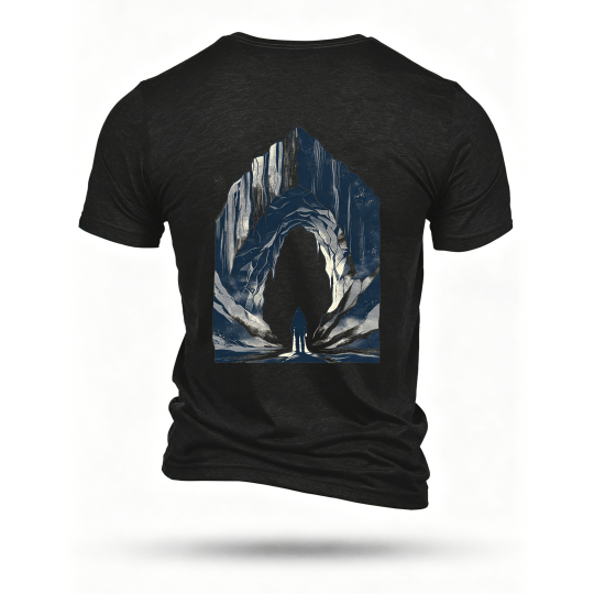 Black T-shirt, back print