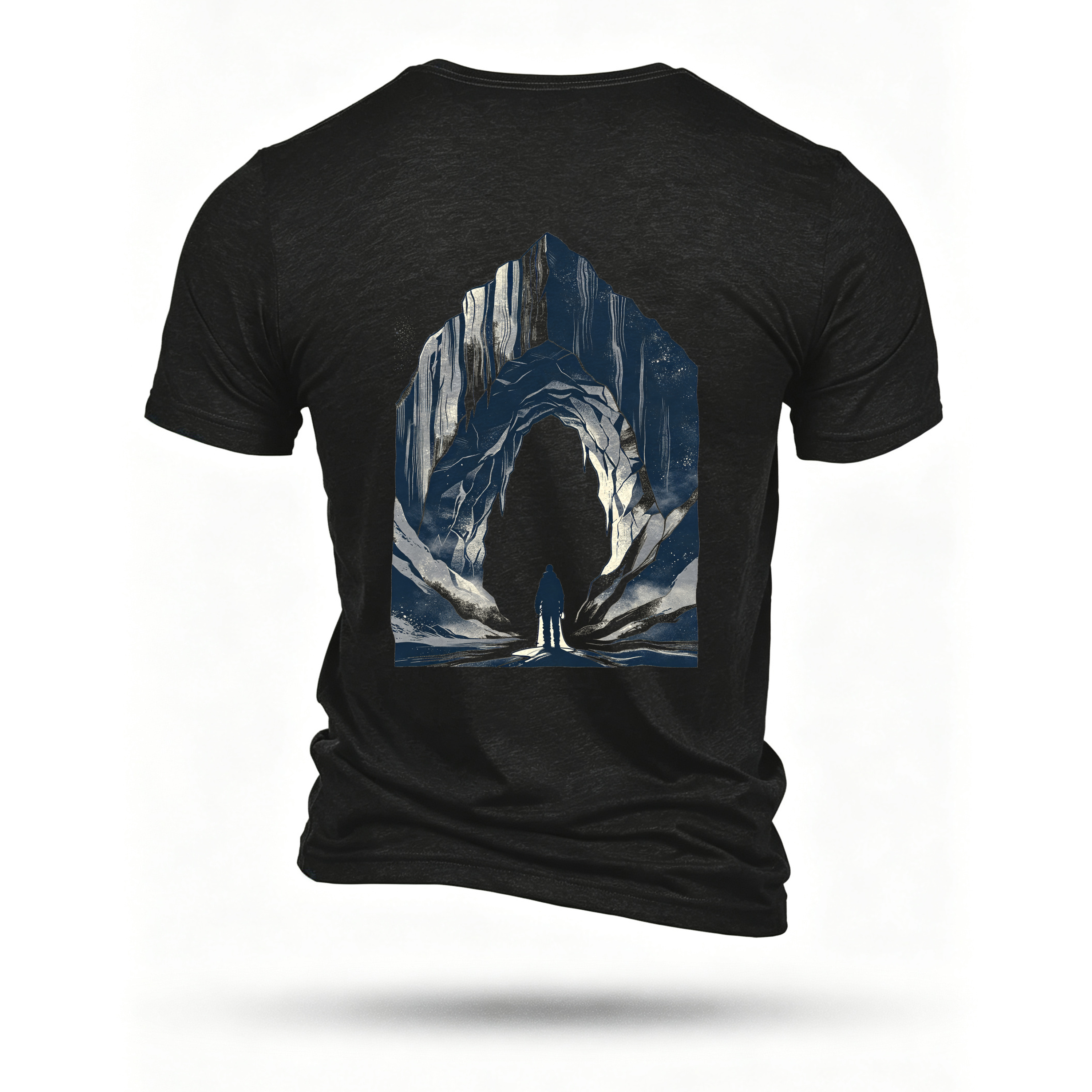Black T-shirt, back print