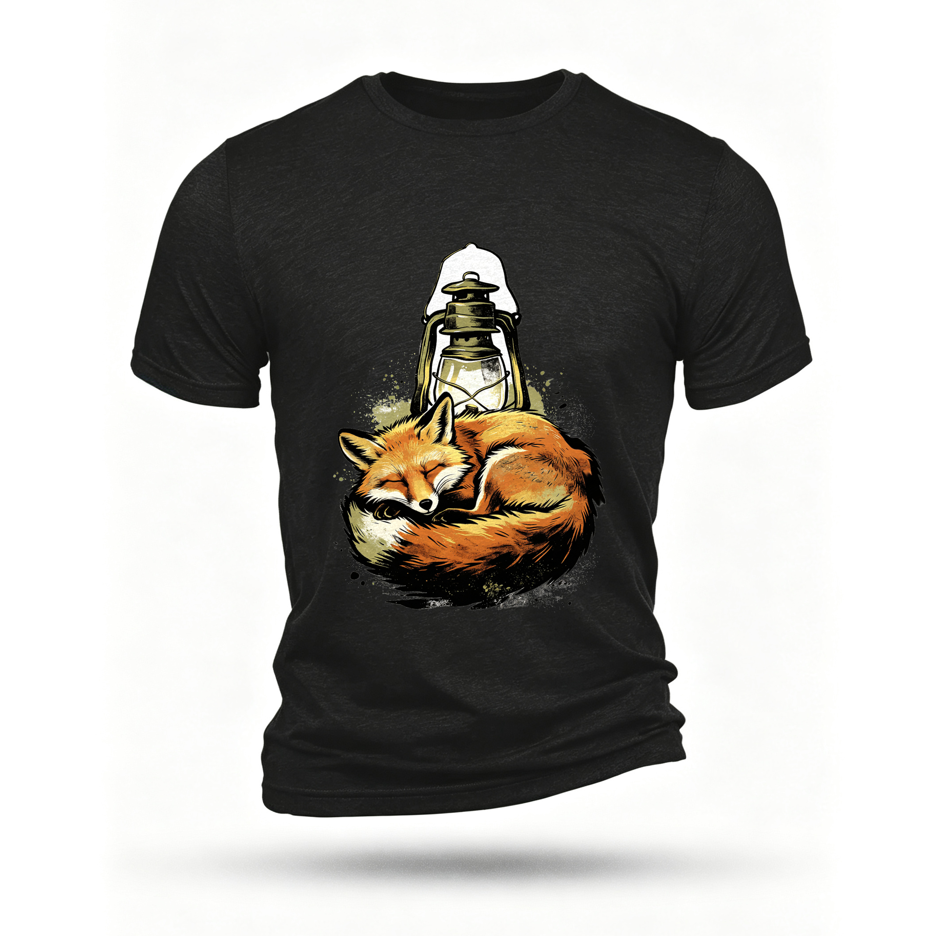Black T-shirt, front print