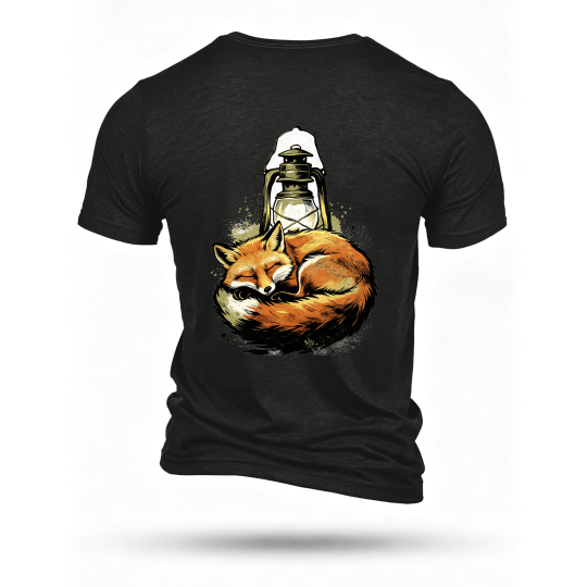 Black T-shirt, back print