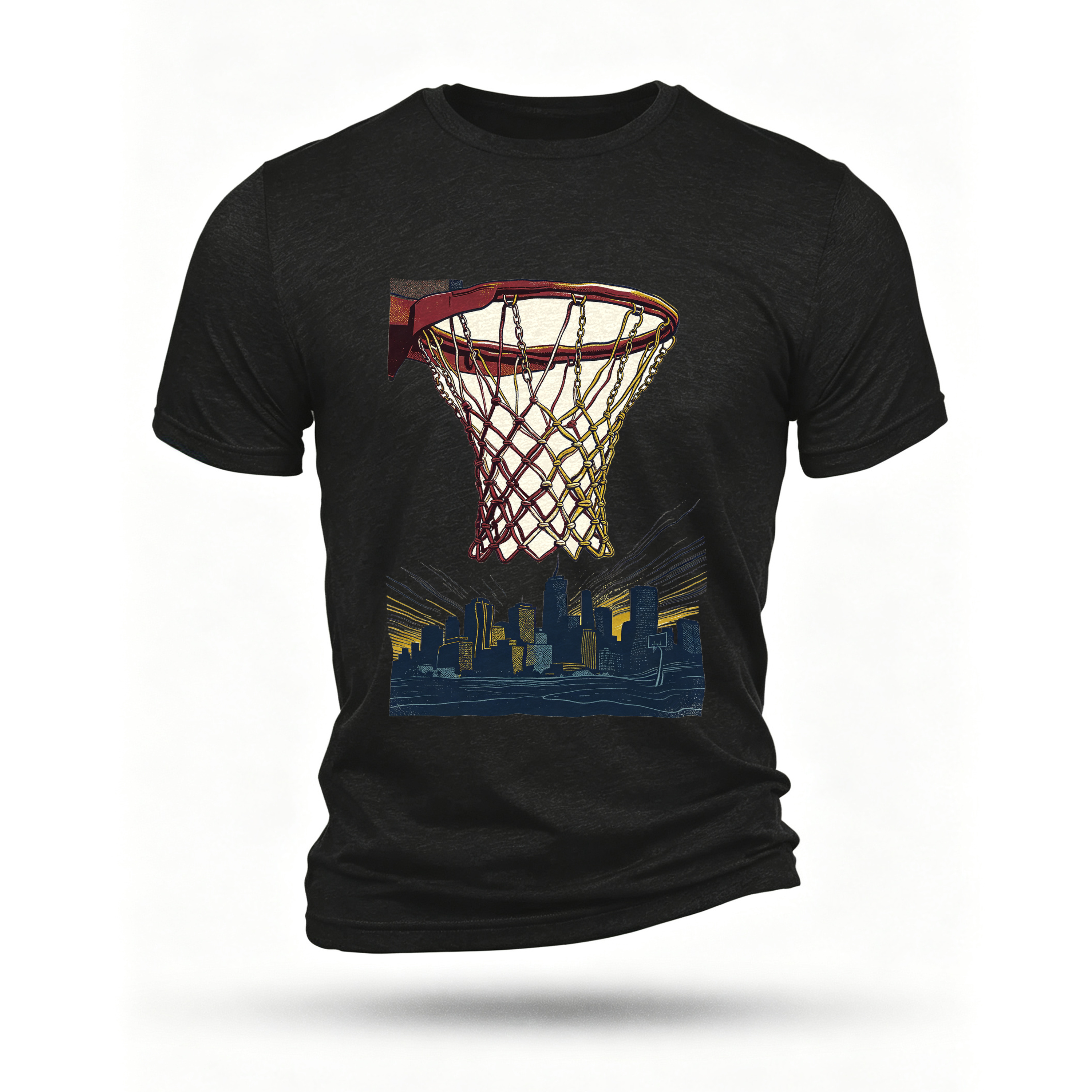 Black T-shirt, front print