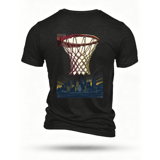 Black T-shirt, back print