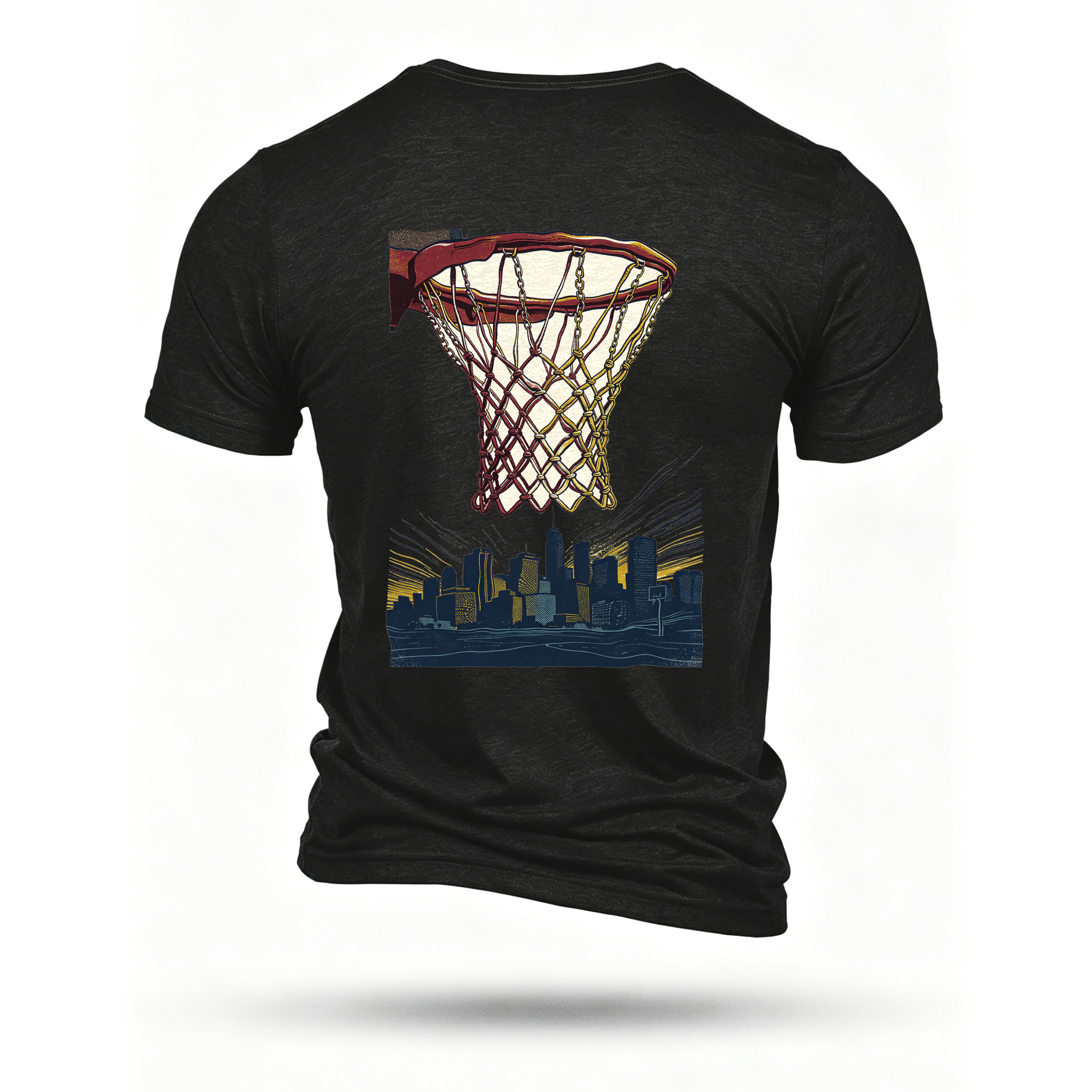 Black T-shirt, back print
