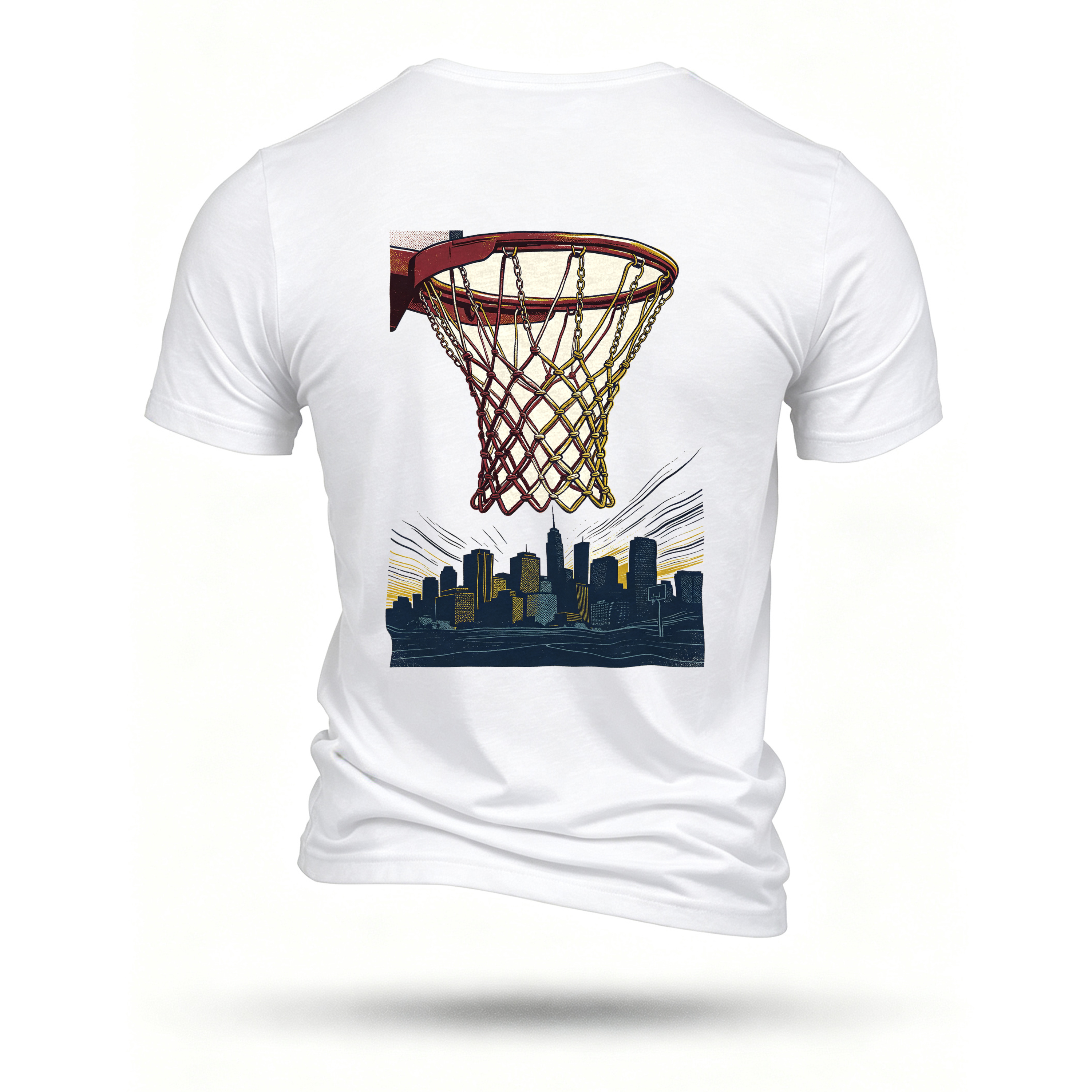 White T-shirt, back print