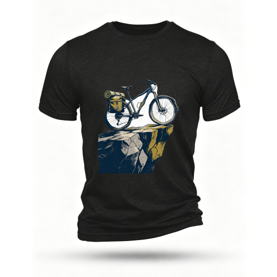 Black T-shirt, front print