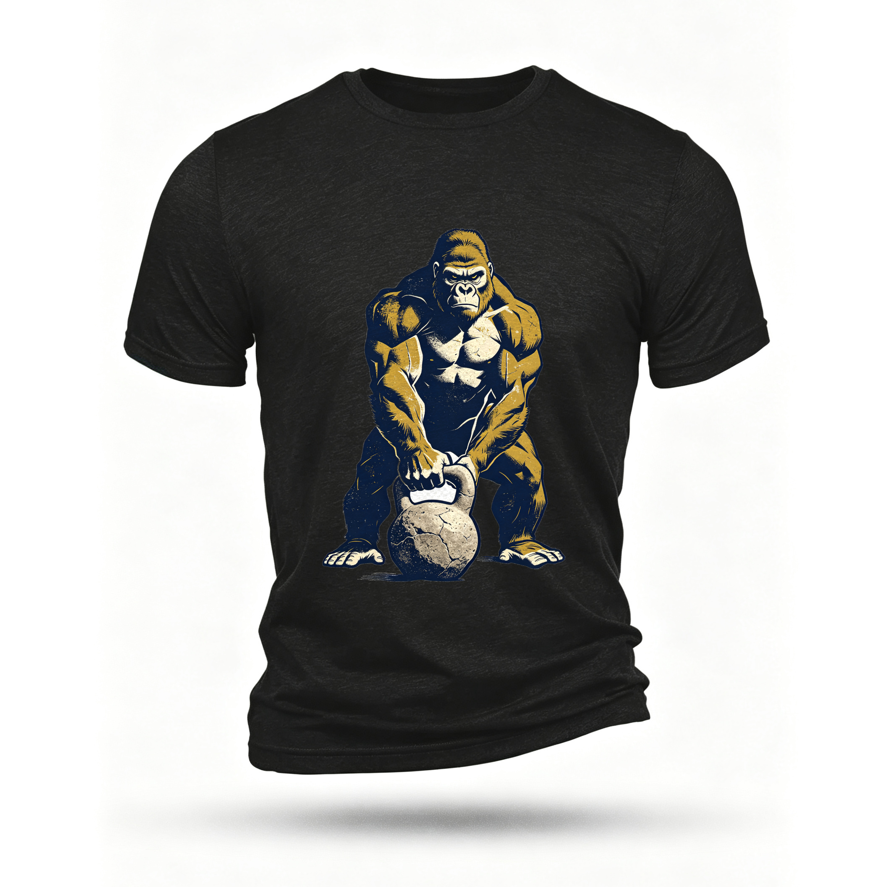 Black T-shirt, front print
