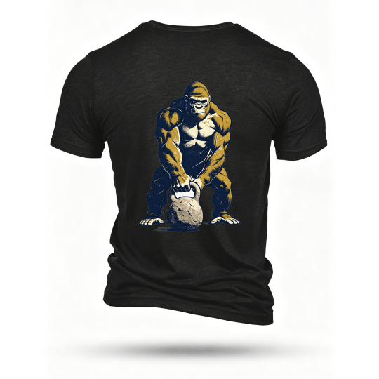 Black T-shirt, back print