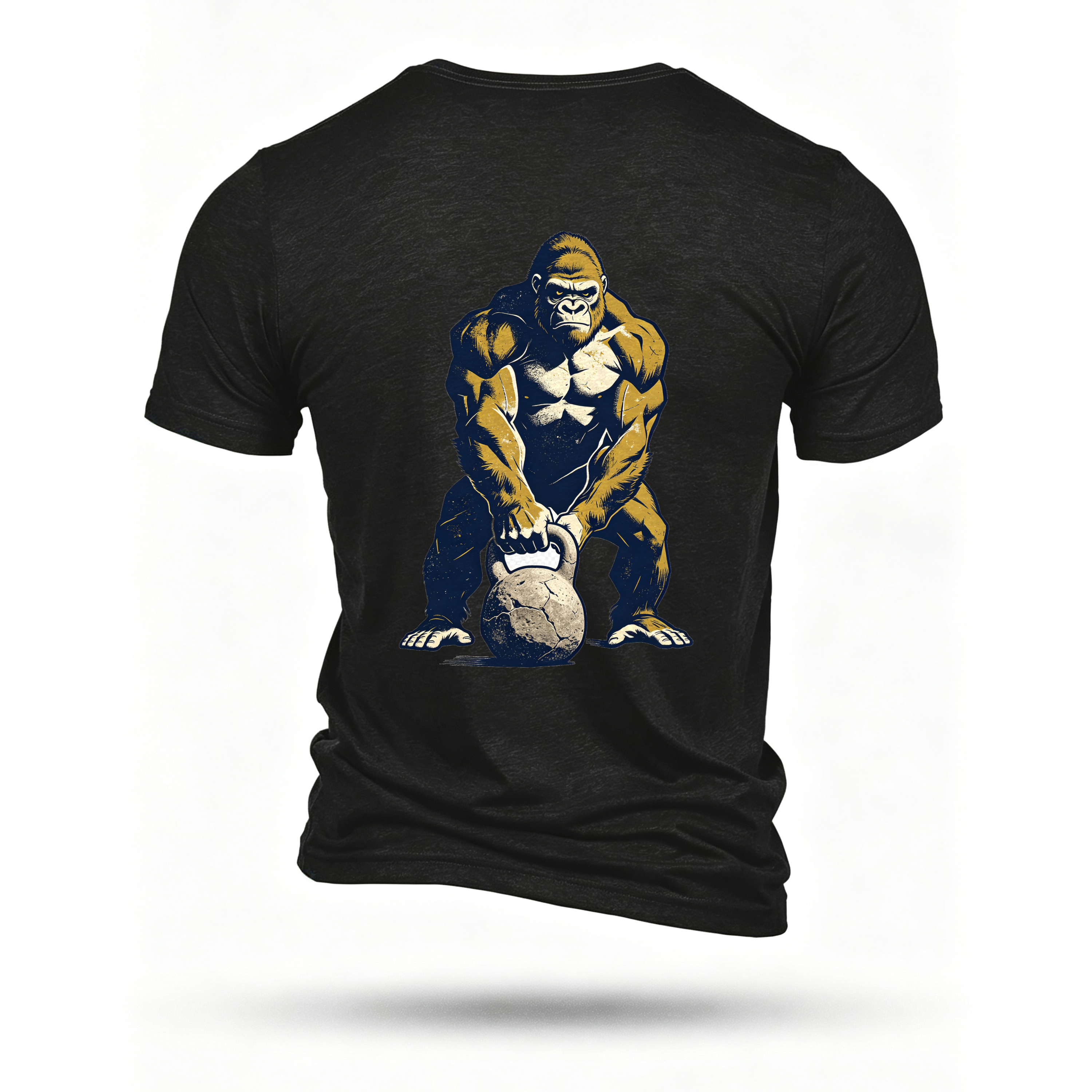 Black T-shirt, back print