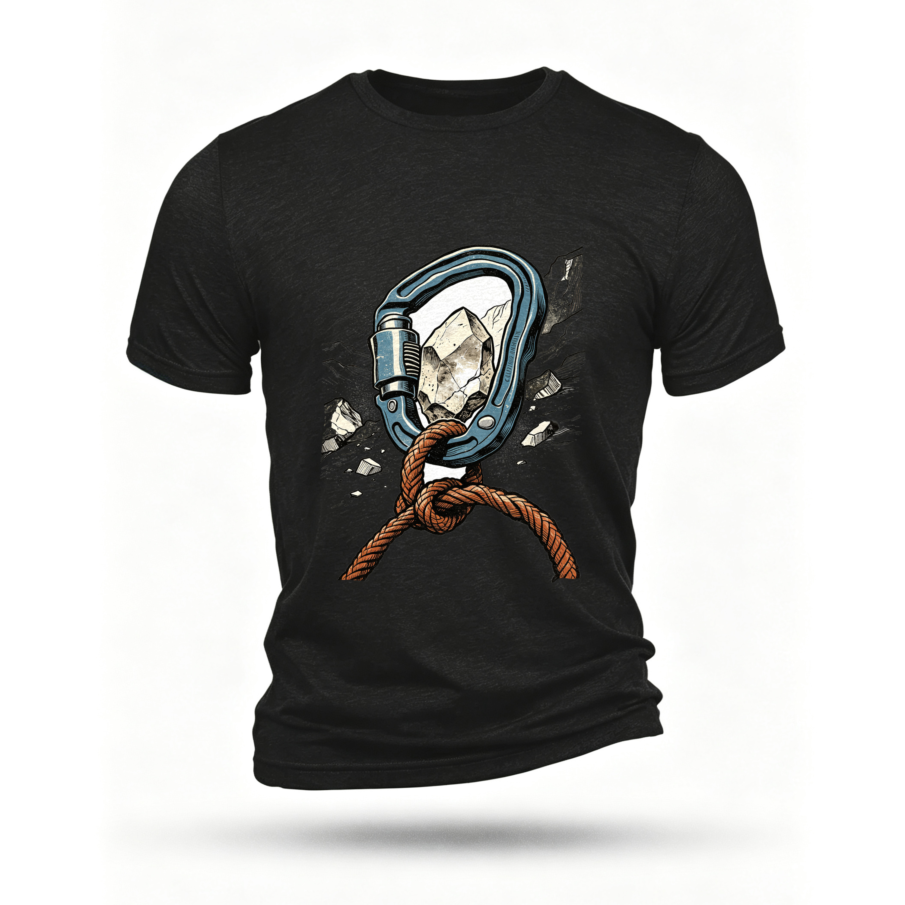 Black T-shirt, front print