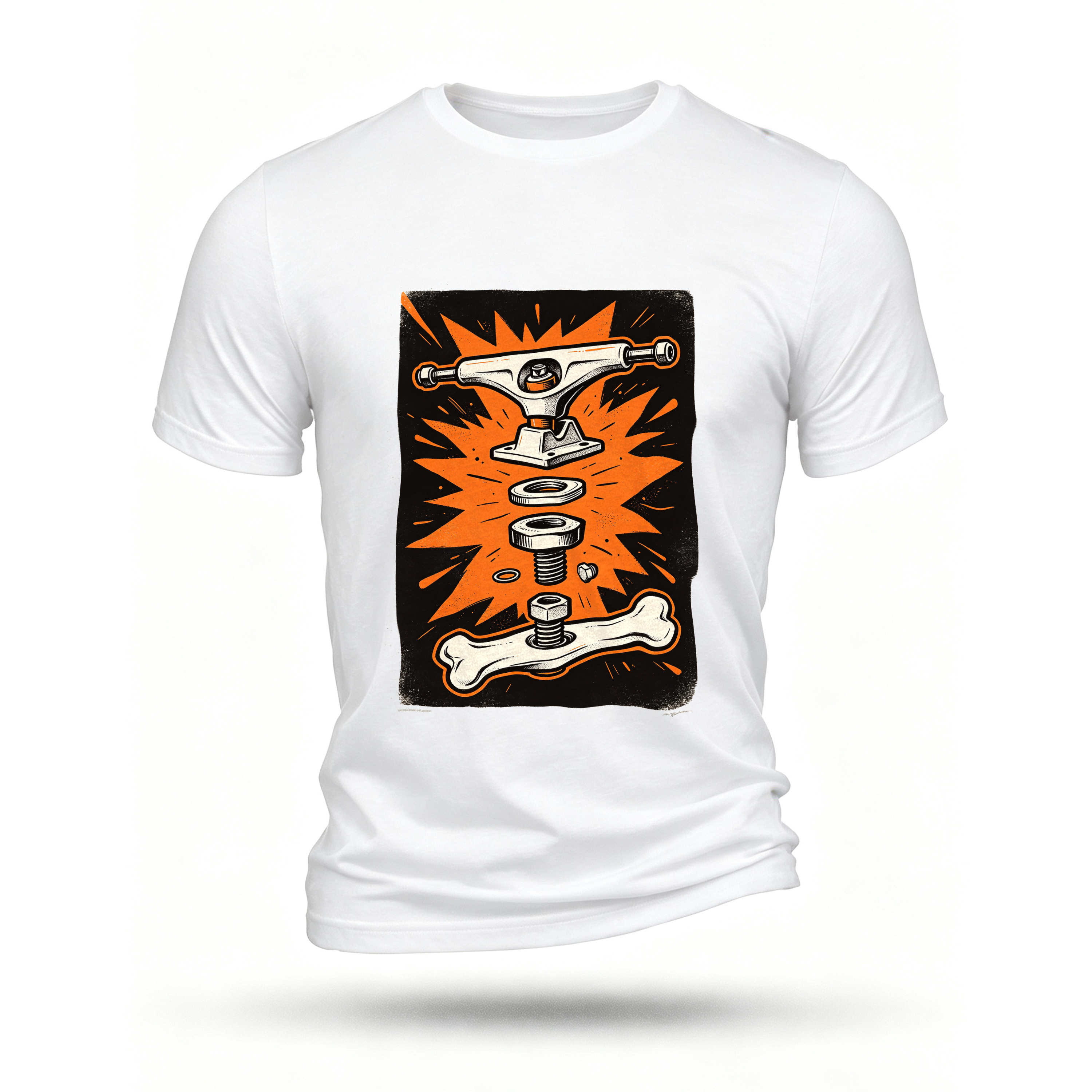 White T-shirt, front print