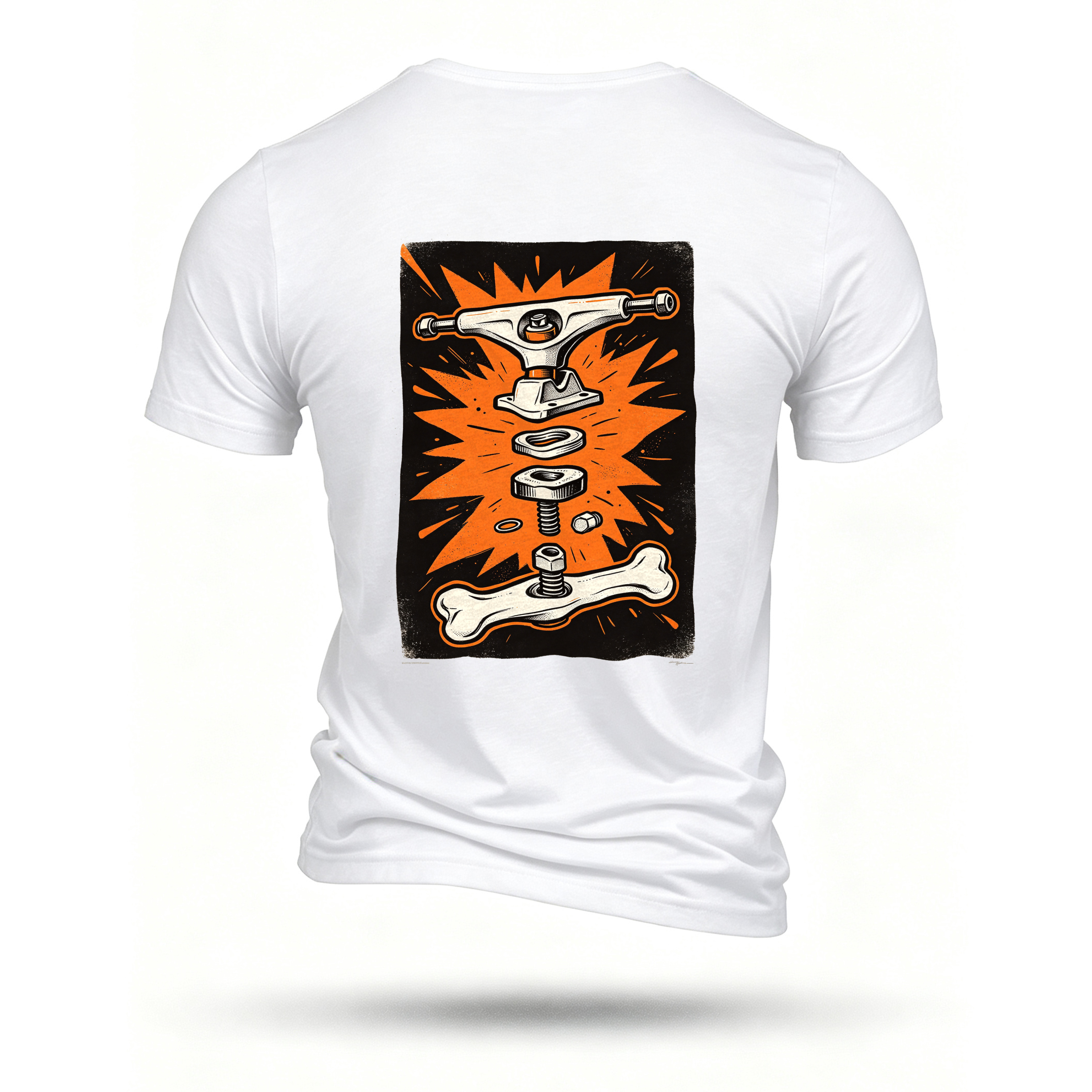 White T-shirt, back print
