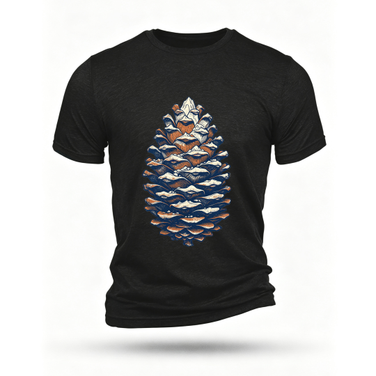 Black T-shirt, front print